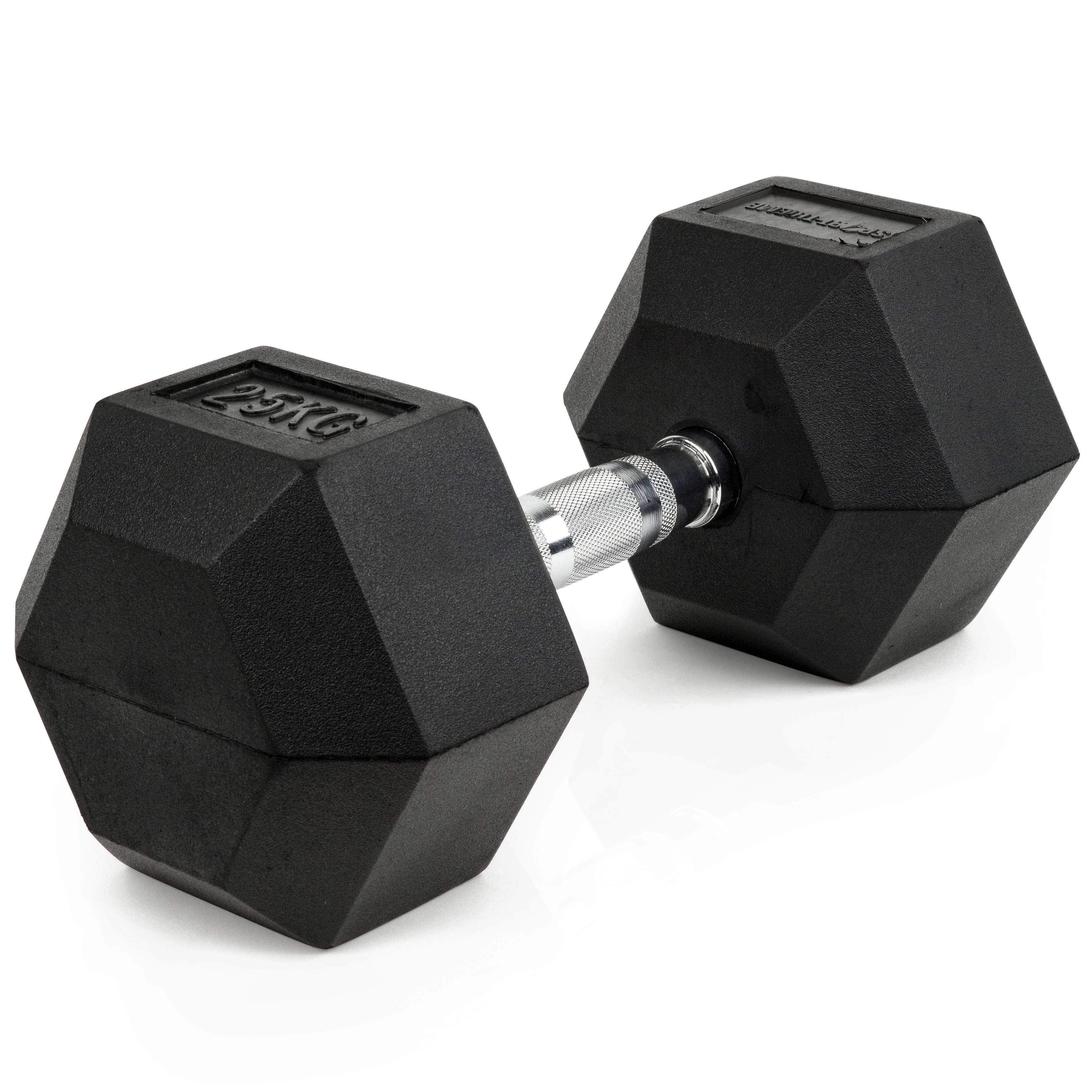 Sport-Thieme Kurzhantel „Gummi Hex“, 25 kg