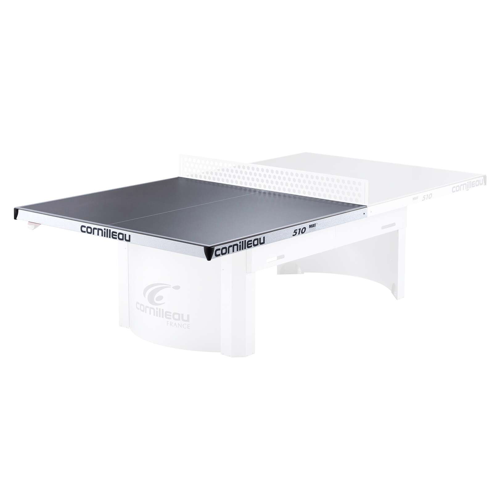 Cornilleau Tischtennis-Plattenhälfte für Tischtennisplatte „Pro 510 Outdoor“, Grau