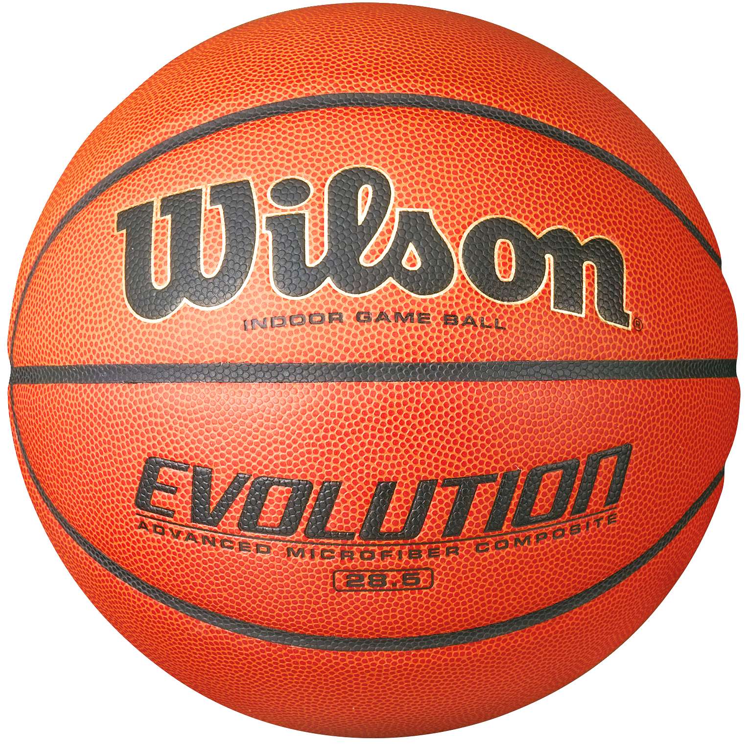 Wilson Basketball „Evolution“, Größe 6, Orange-Schwarz