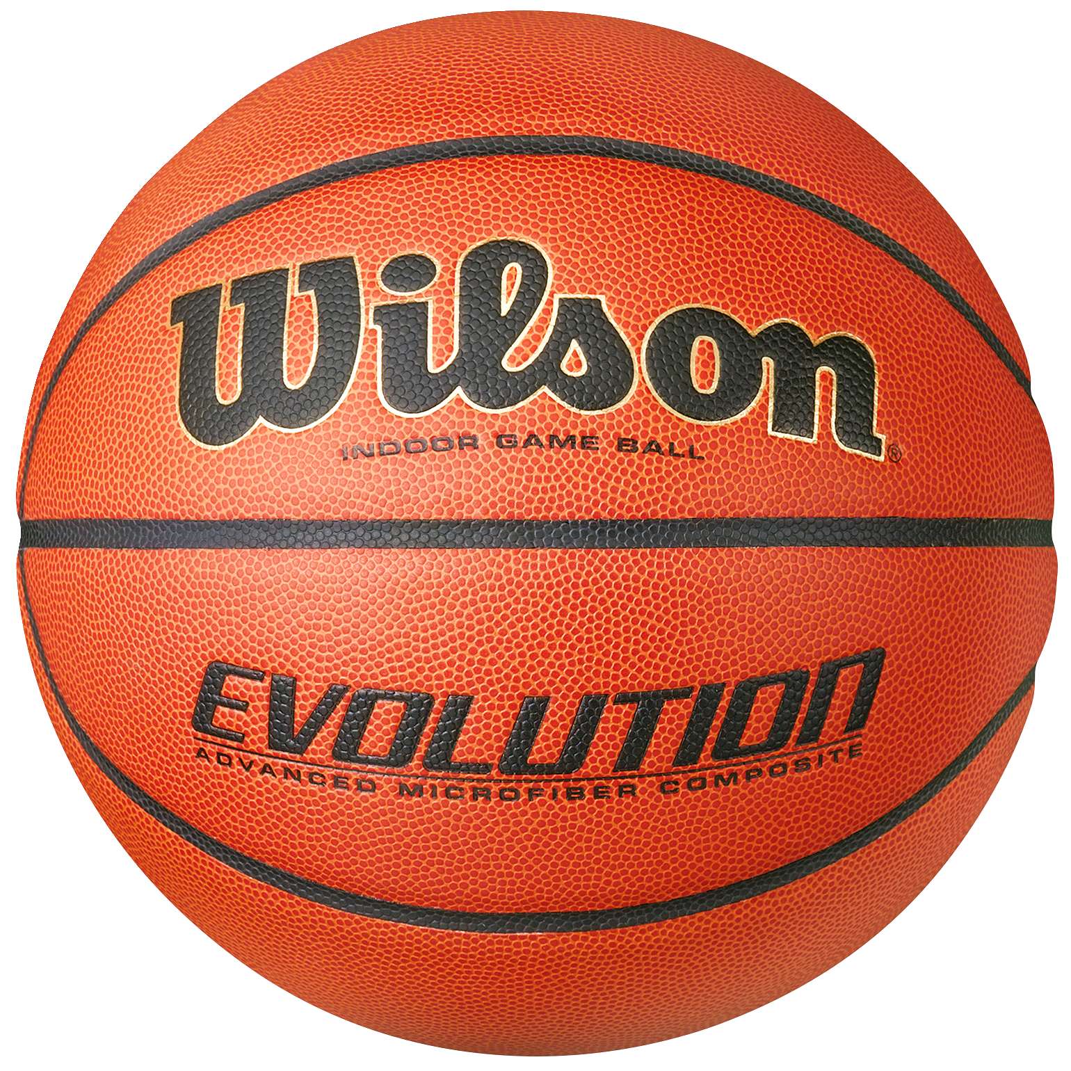 Wilson Basketball „Evolution“, Größe 7, Orange-Schwarz