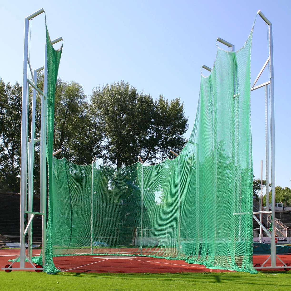 Sport-Thieme Schutznetz für Hammerwurf „Gitterhöhe 7 m auf 10 m“, Rhombische Maschen