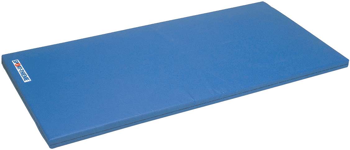 Sport-Thieme Turnmatte „Super“, 150x100x6 cm, Turnmattenstoff Blau, Mit Lederecken