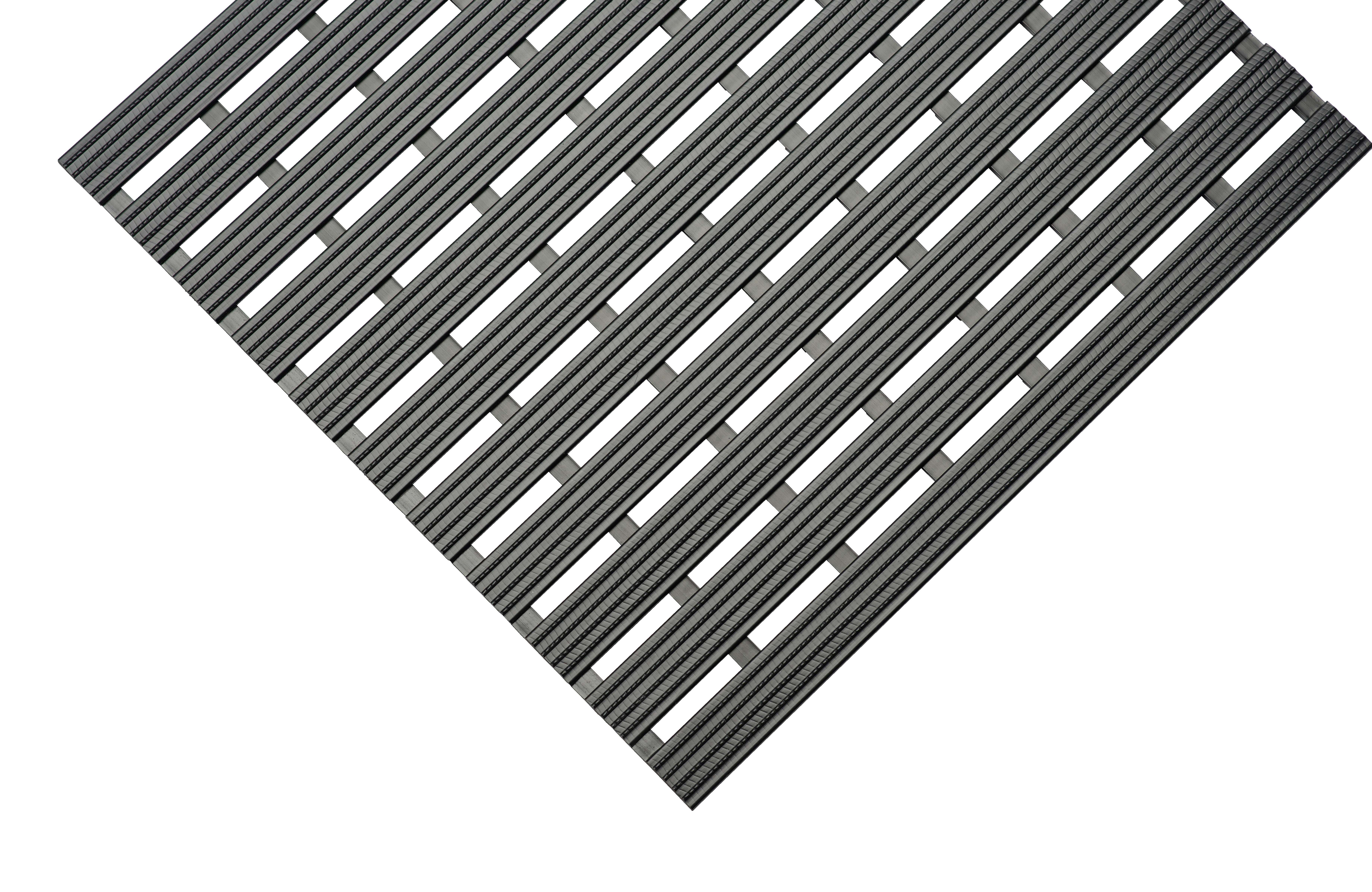 EHA Bädermatte „ManuPlast“, 100 cm, Schwarz