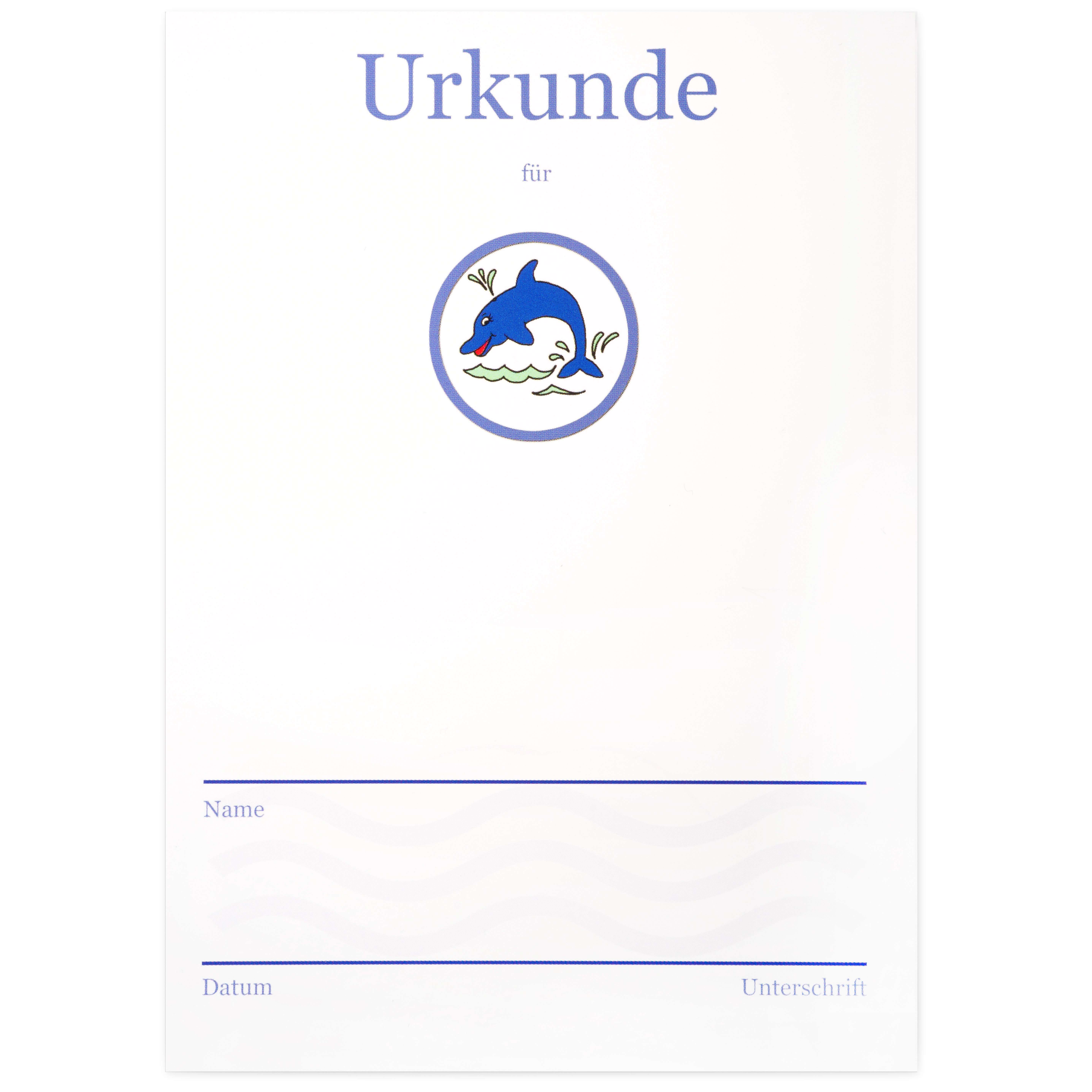 Schwimmurkunde „Delfin“