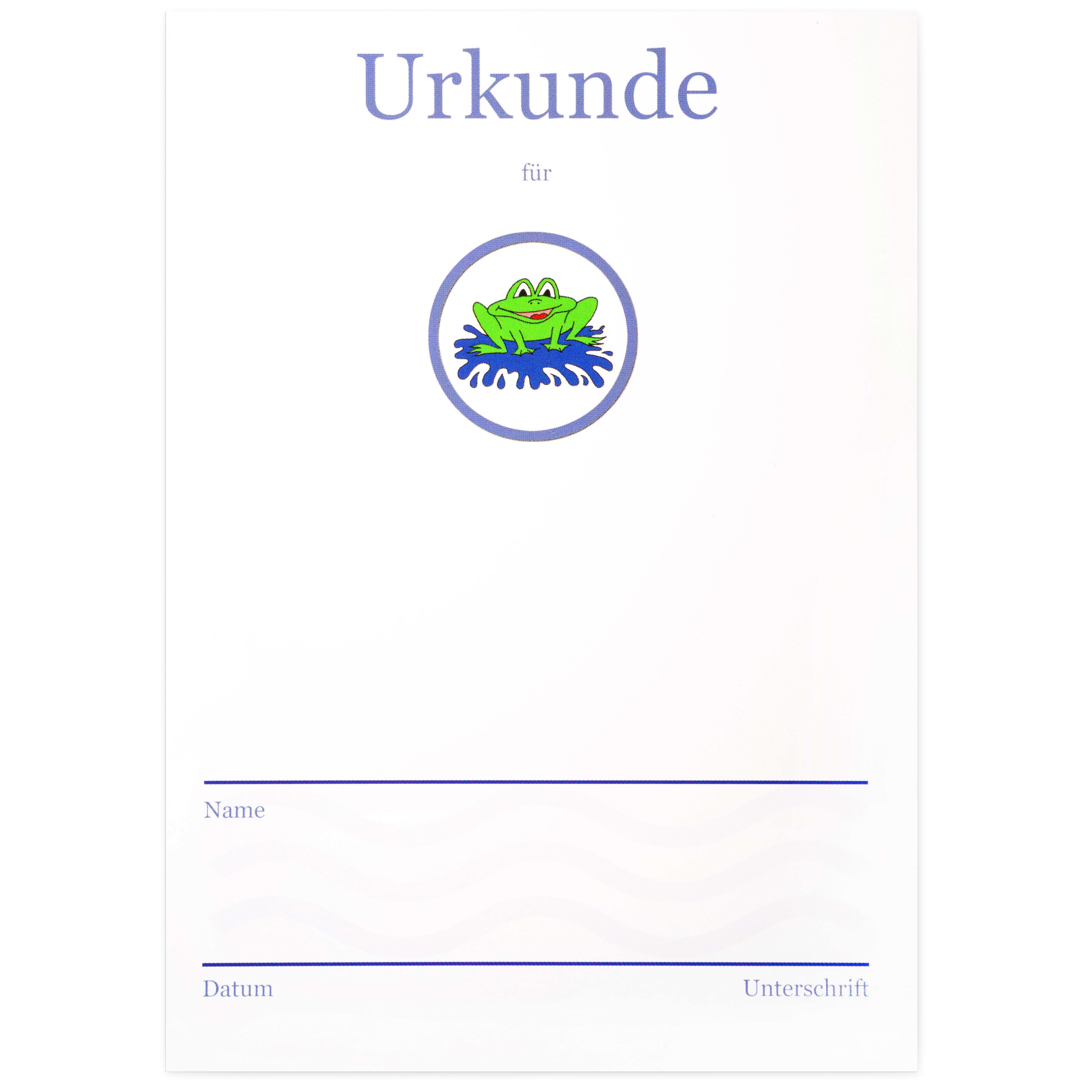 Schwimmurkunde „Frosch“