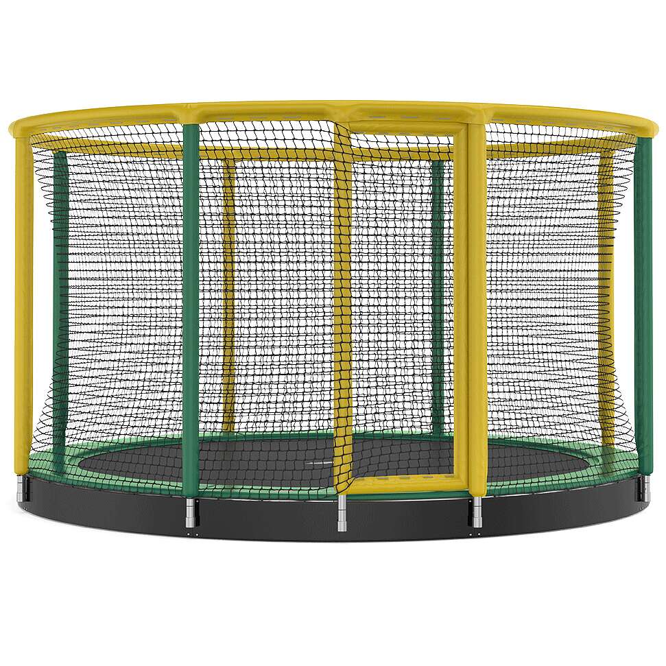 Akrobat Trampolin „Gallus Inground“,  ø 427 cm, Grau-Schwarz