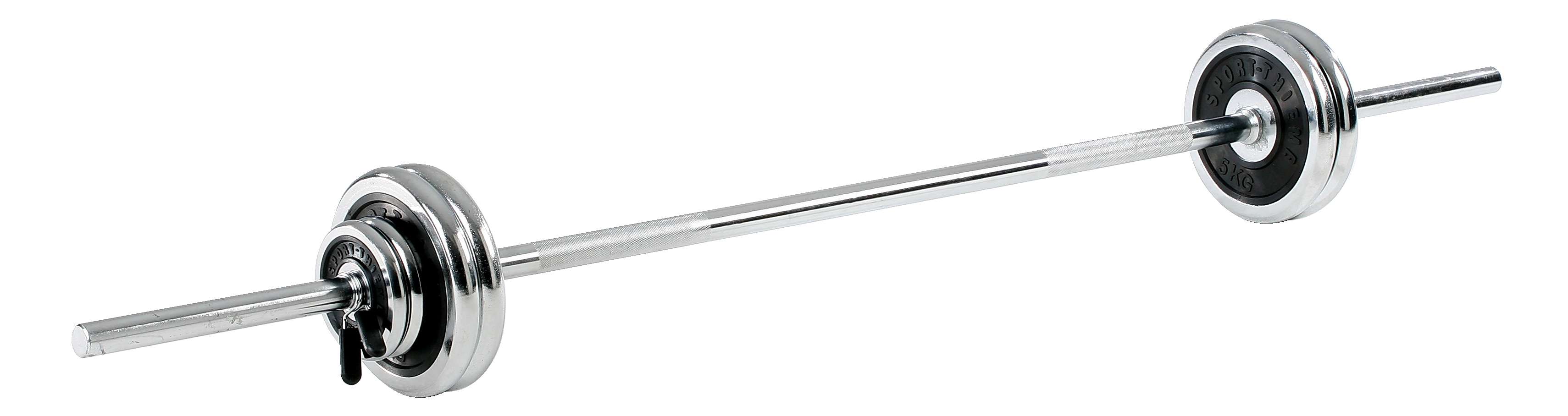 Sport-Thieme Langhantel-Set 52,5 kg oder 77,5 kg, Chrom mit Gummieinlage, 52,5 kg