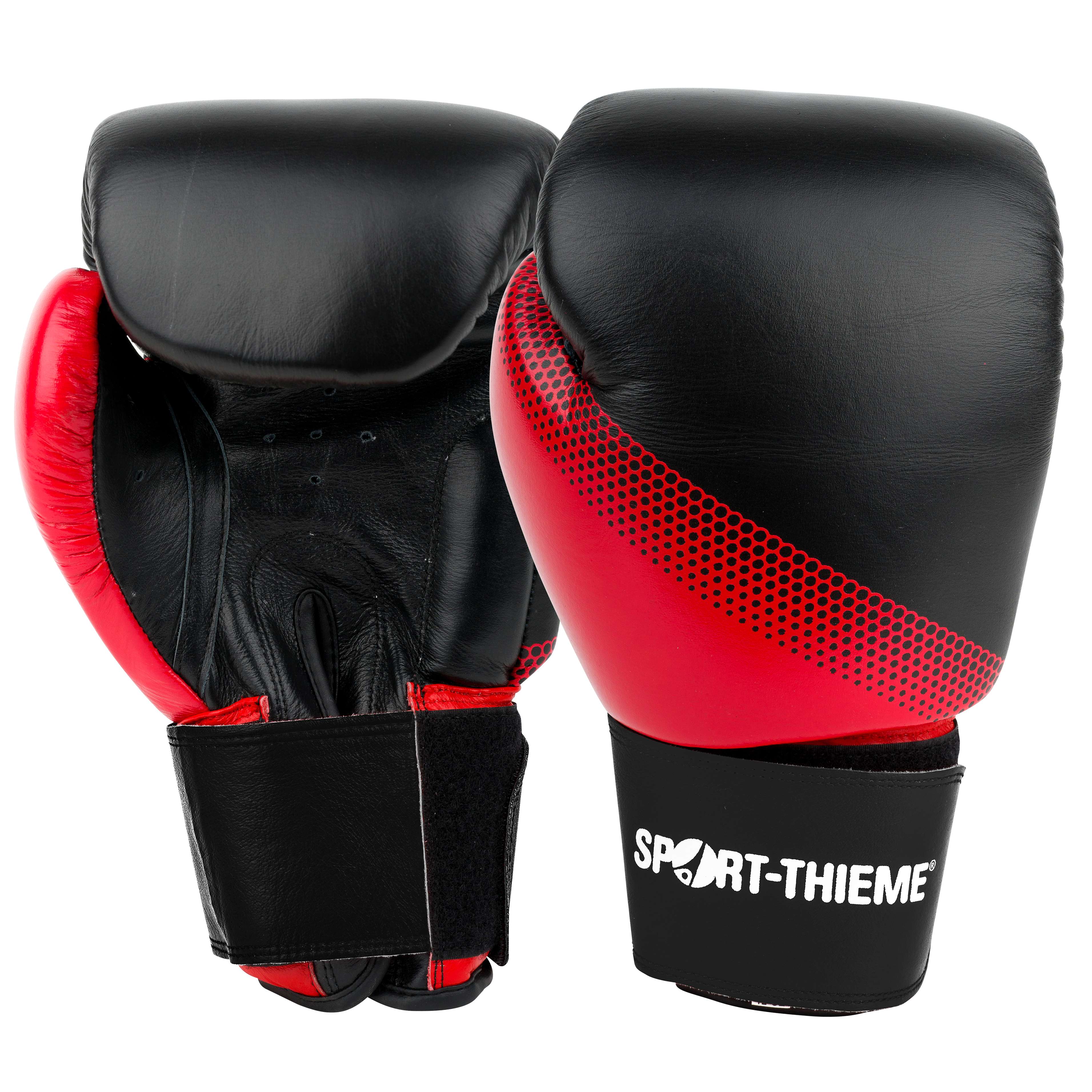 Sport-Thieme Boxhandschuhe „Sparring“, 10 oz., Schwarz-Rot