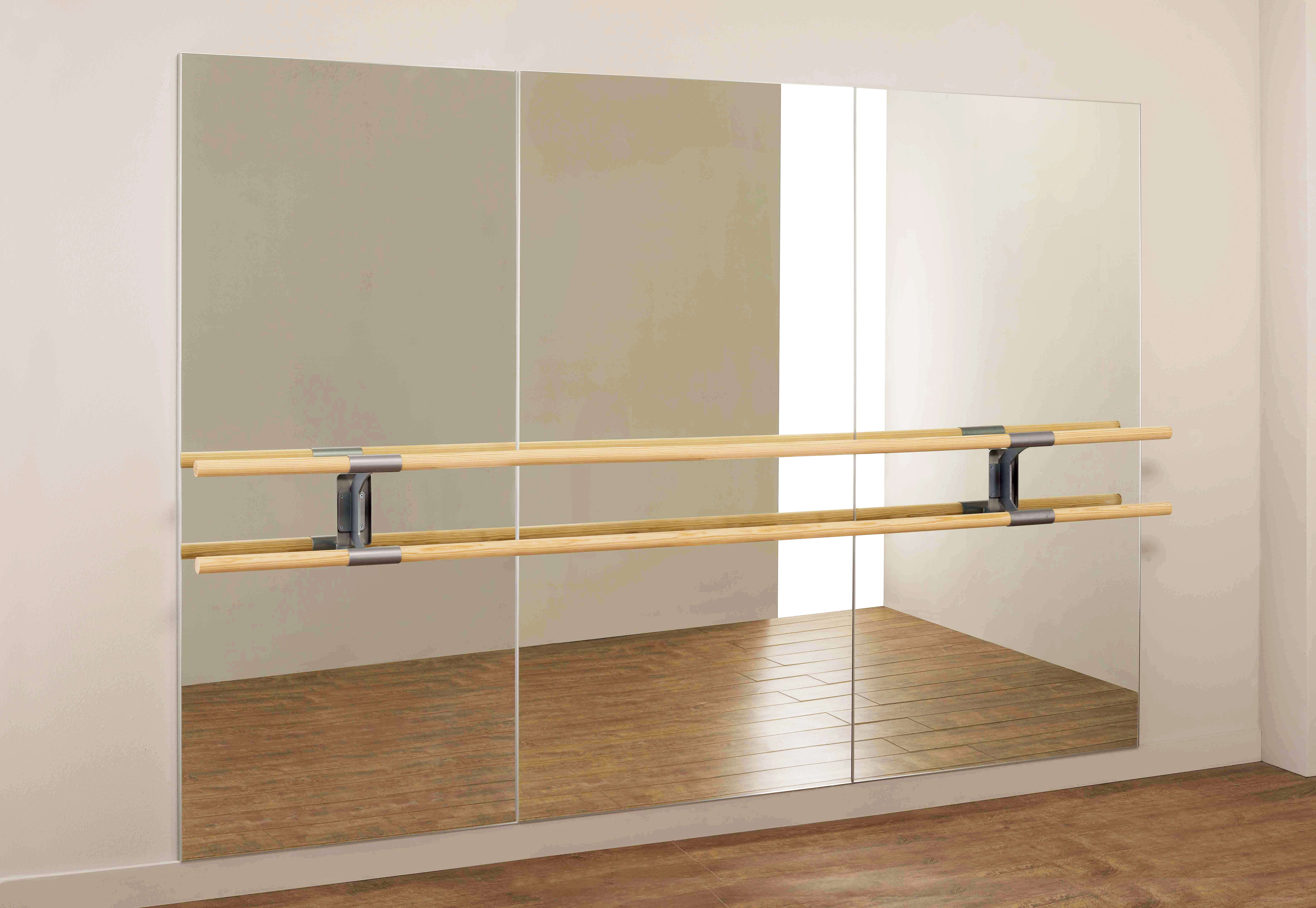 Dinamica Ballet Ballettspiegel „Amadeus“, Doppelstange à 3 m und 2 Halter, 3,00×2,00 m