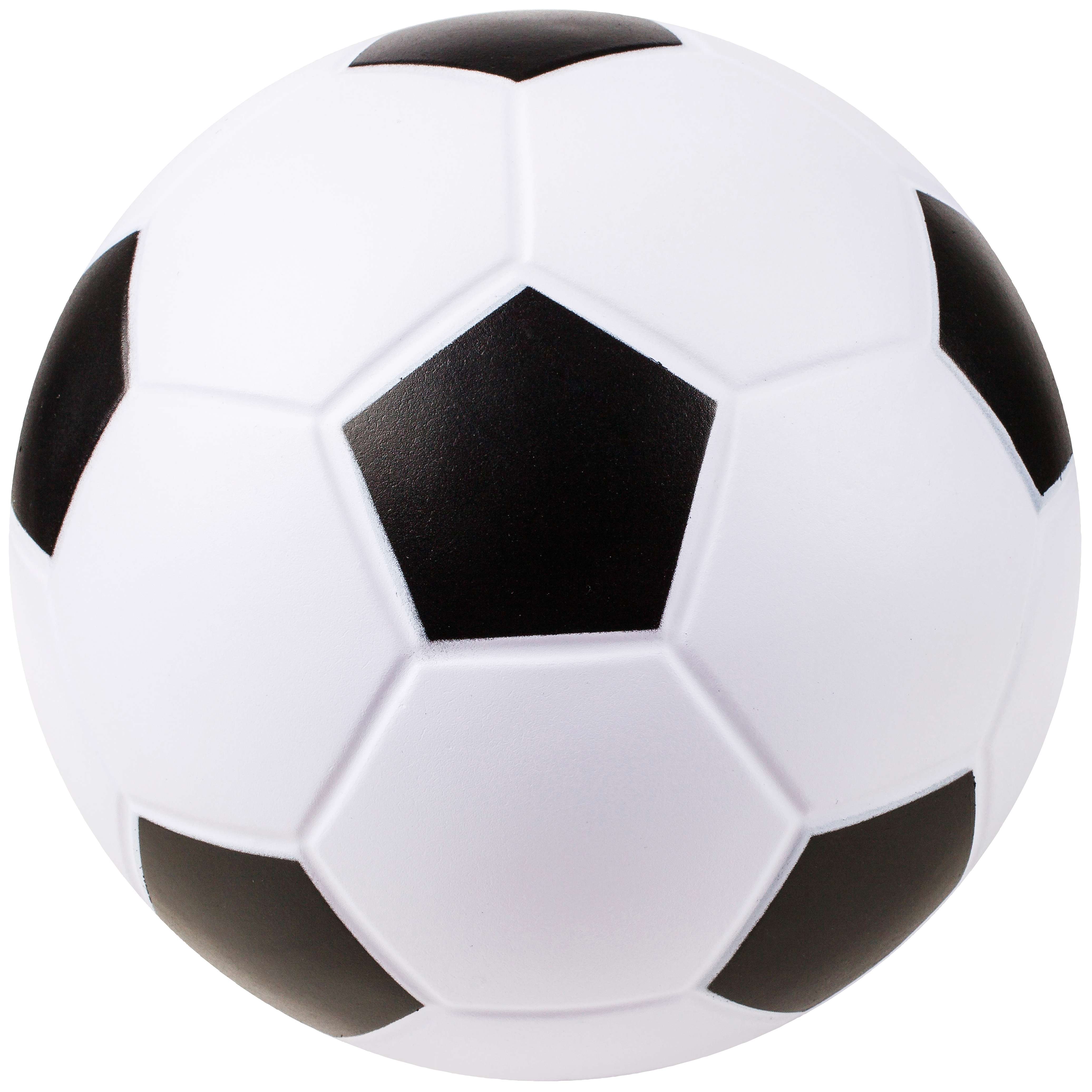Sport-Thieme Weichschaumball „PU-Fußball“, Weiß-Schwarz, 20 cm