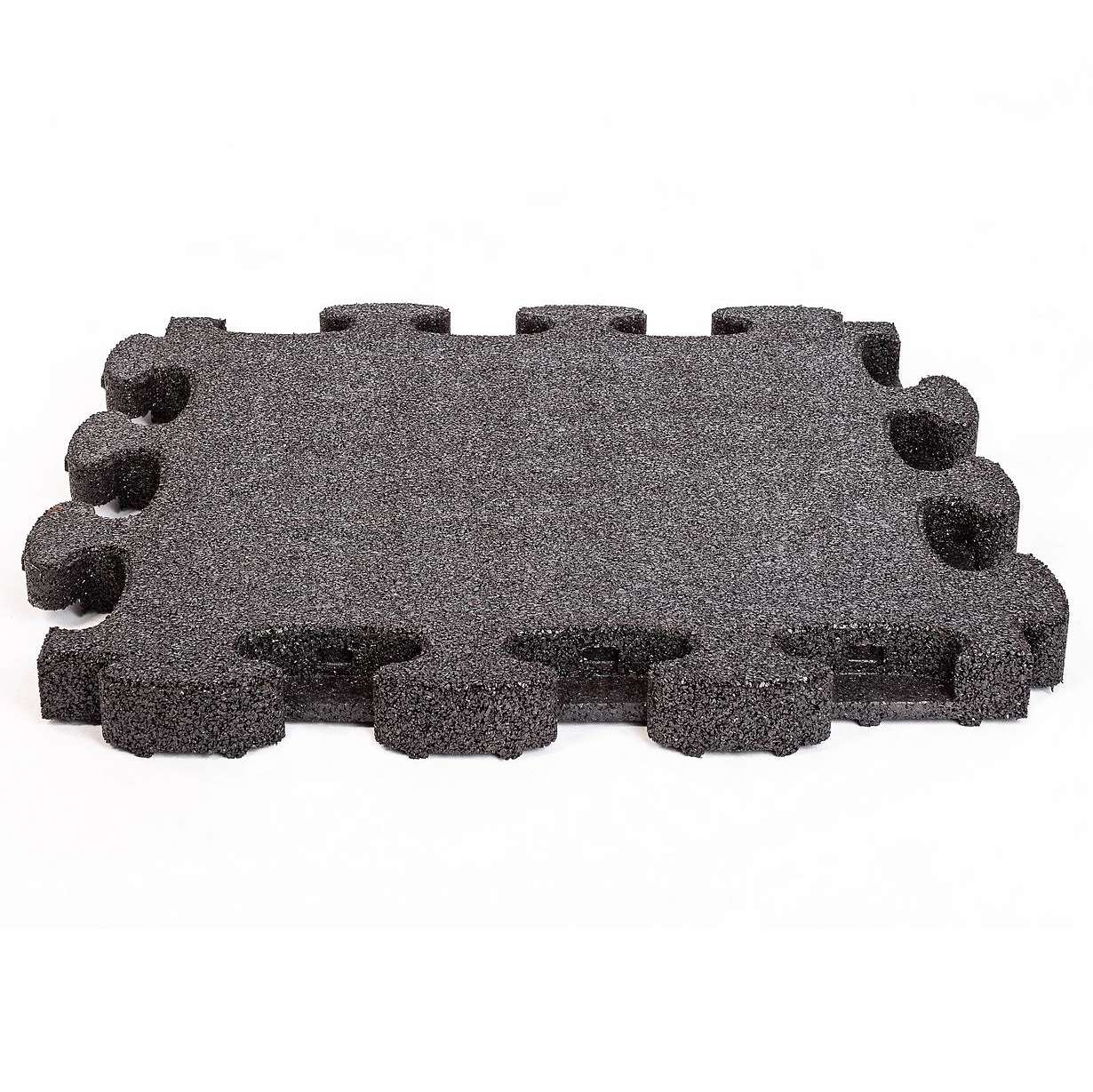 Gum-Tech Fallschutzplatte „Puzzle mat 3D“, Schwarz, 6 cm