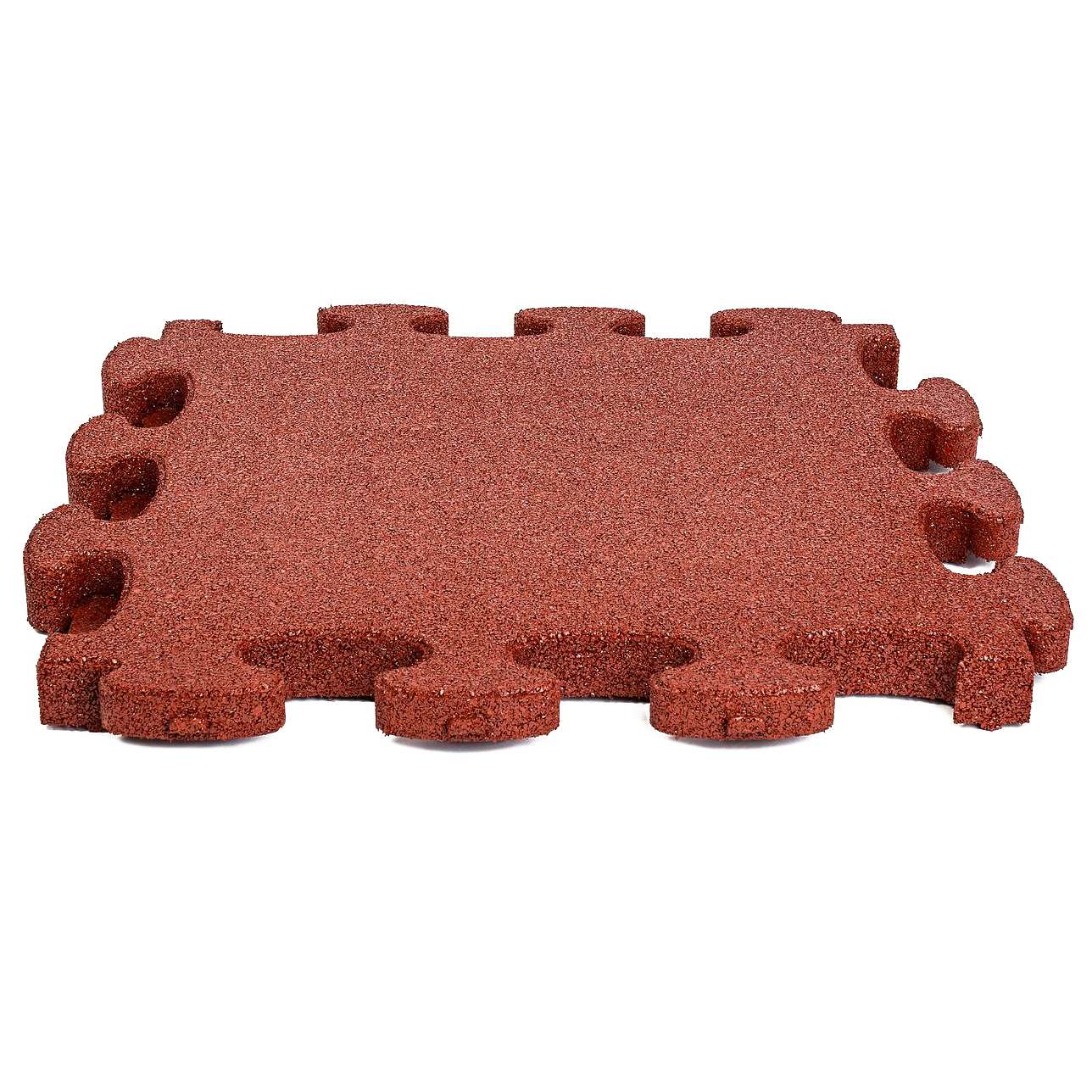 Gum-Tech Fallschutzplatte „Puzzle mat 3D“, Rot, 4,5 cm