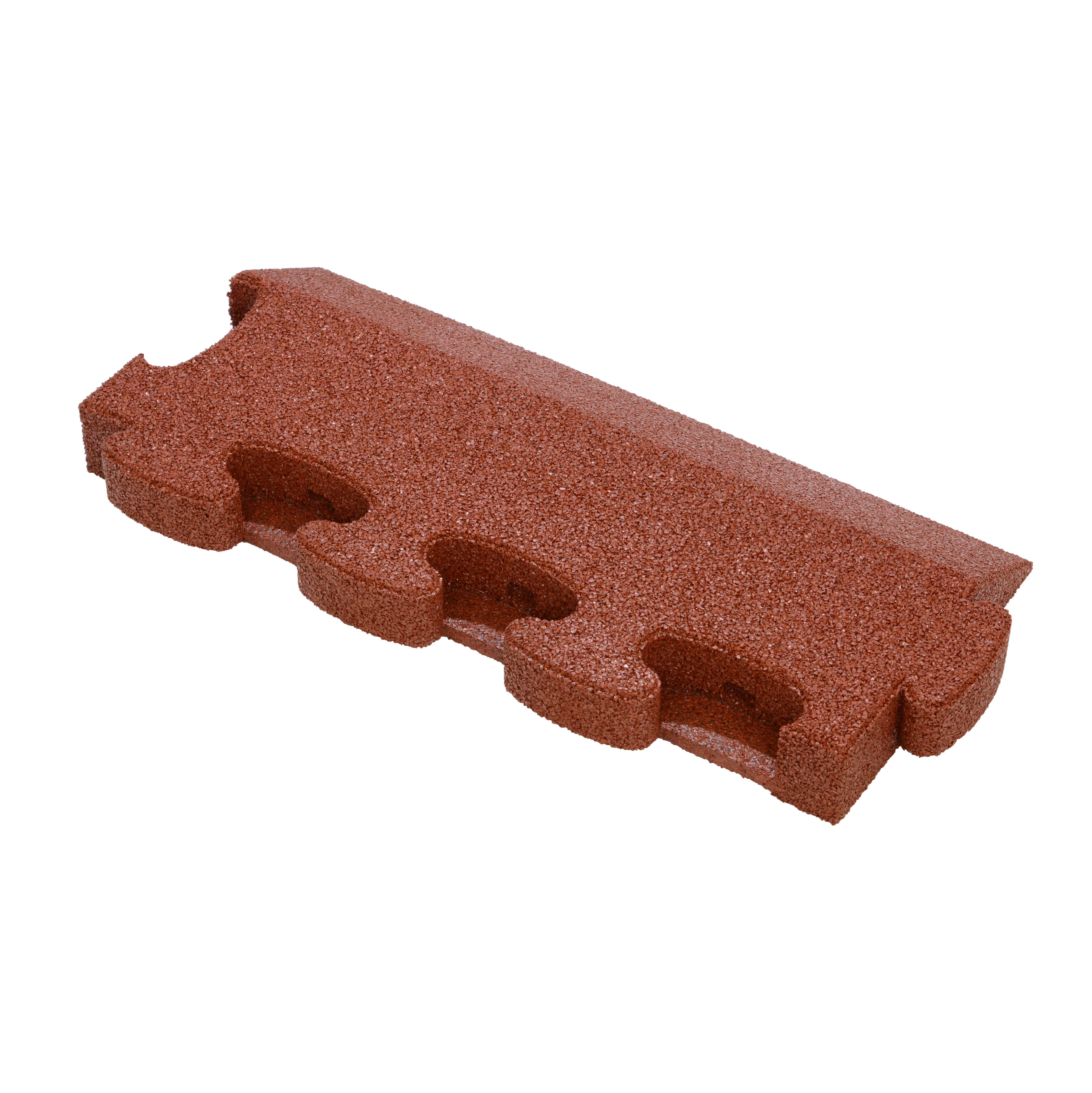 Gum-Tech Randstück „Abgeschrägt“ für Fallschutzplatten, Rot, 6 cm