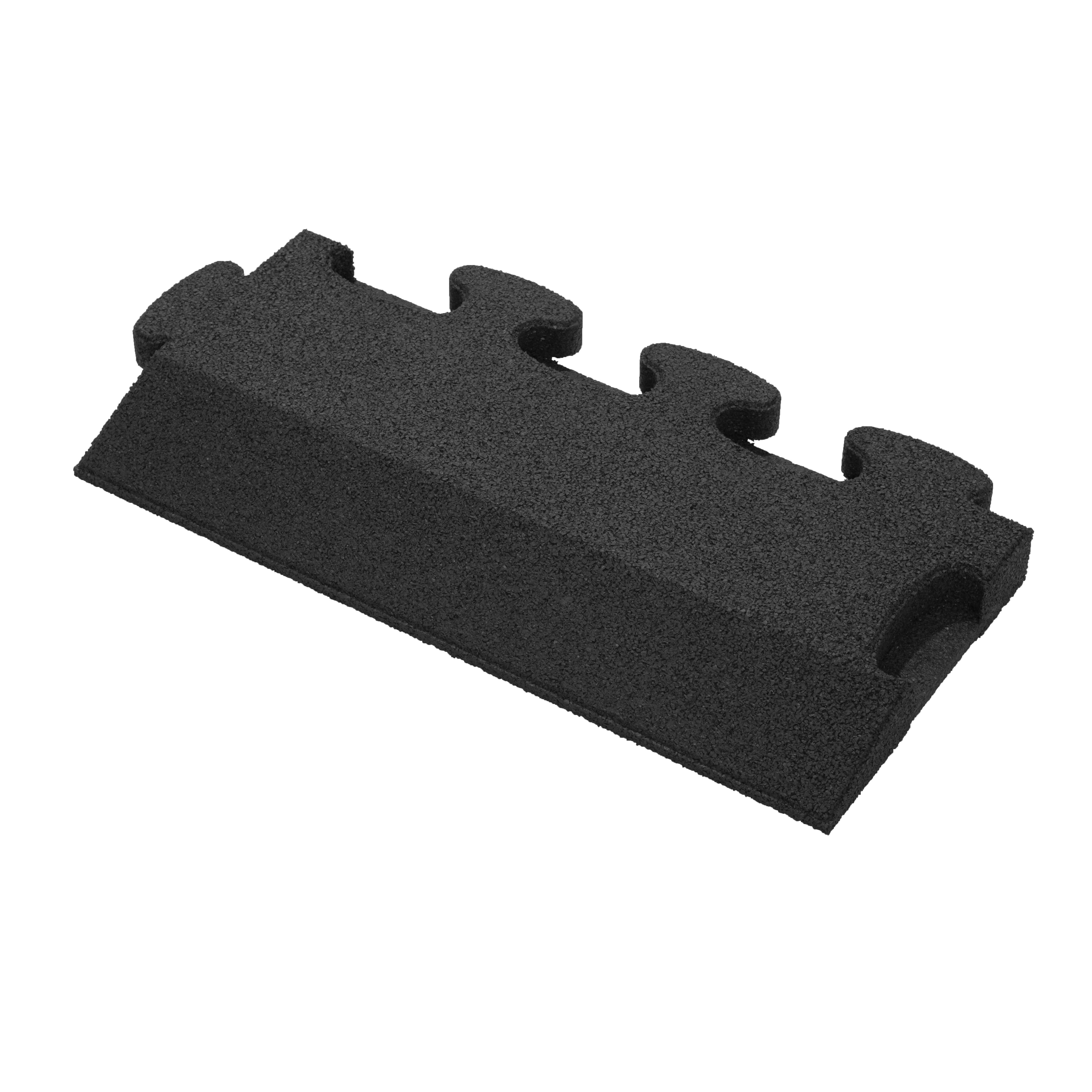 Gum-Tech Randstück „Abgeschrägt“ für Fallschutzplatten, Schwarz, 4,5 cm