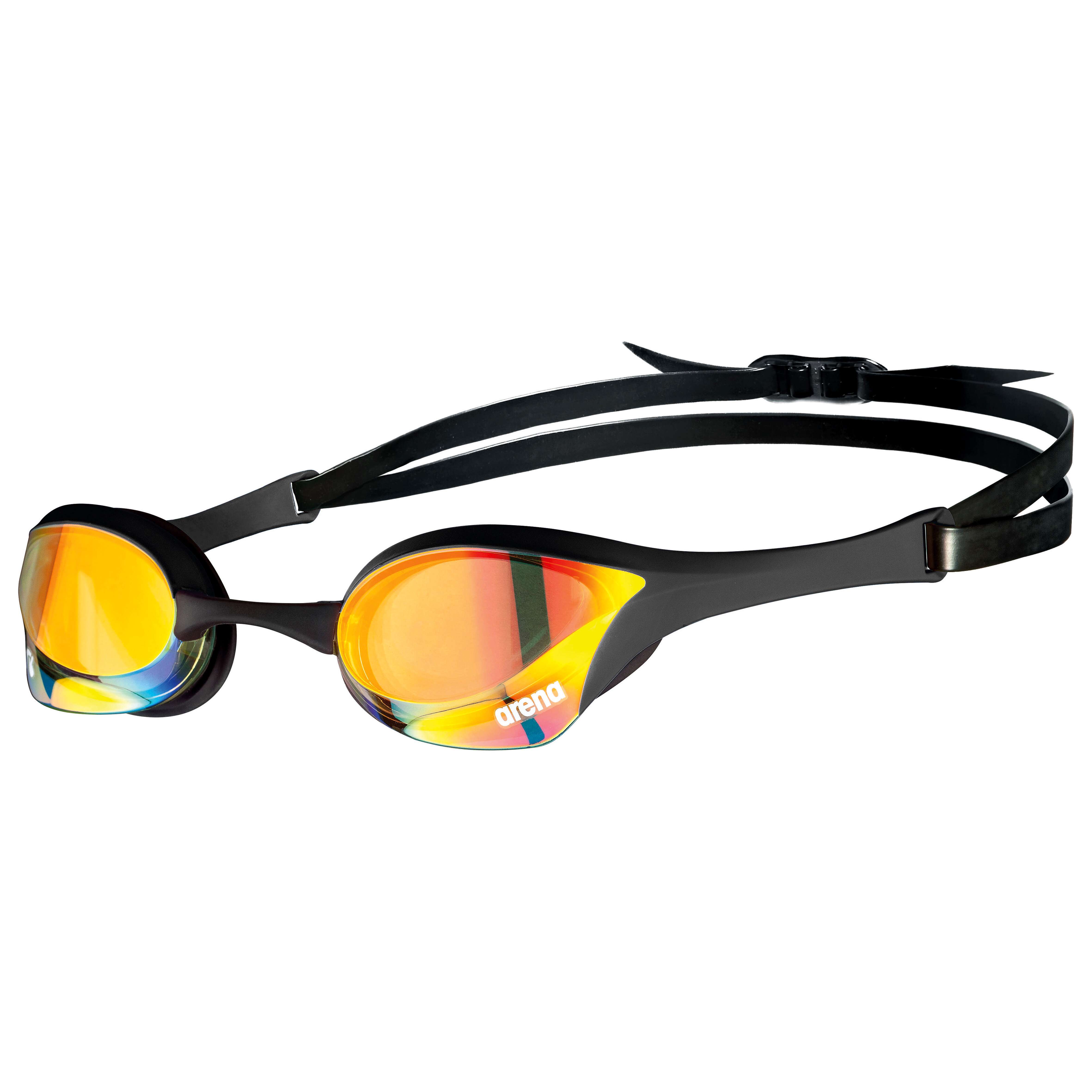 Arena Schwimmbrille „Cobra Ultra Swipe Mirror“, Yellow Copper-Black