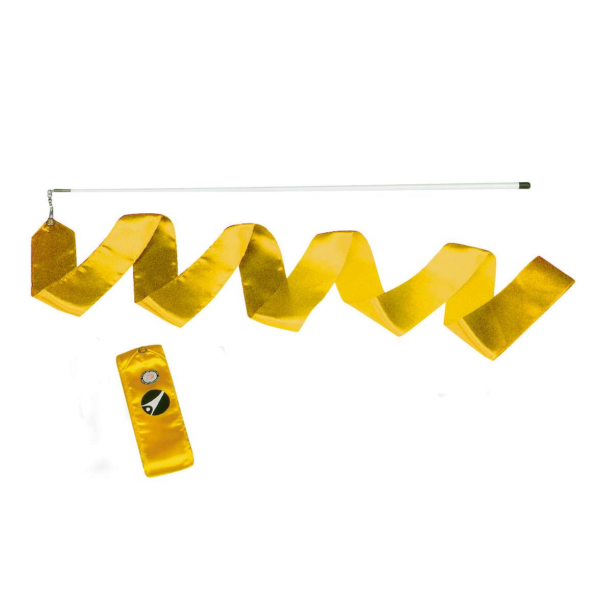 Sport-Thieme Gymnastikband mit Stab „RSG“, Gelb, 6 m