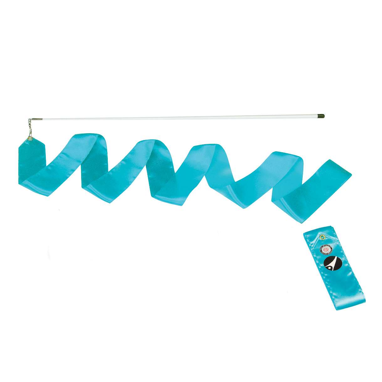 Sport-Thieme Gymnastikband mit Stab „RSG“, Hellblau, 6 m