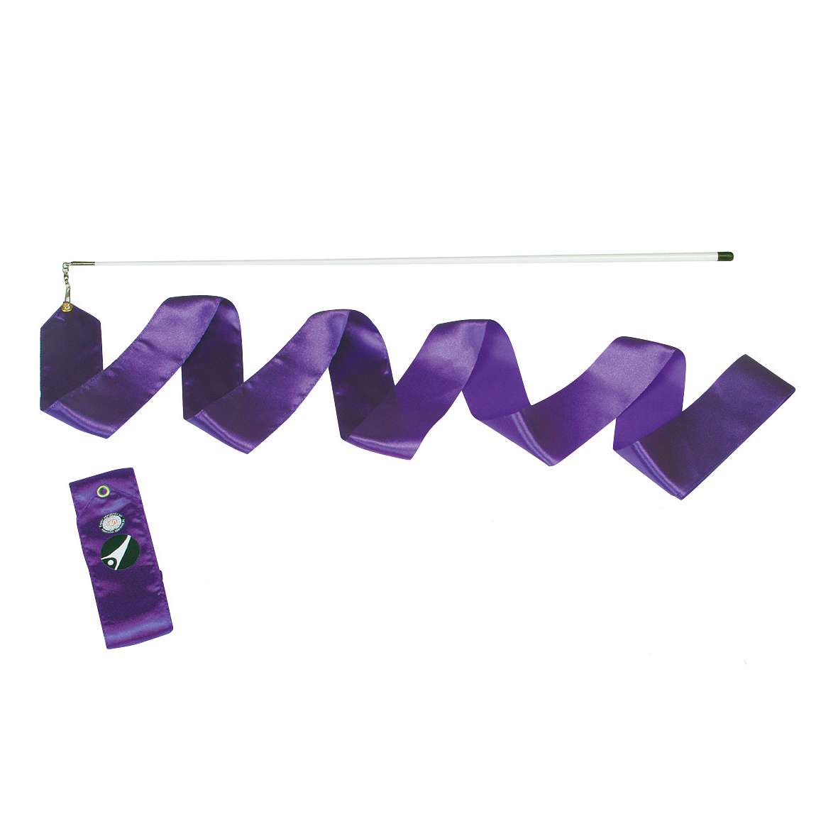 Sport-Thieme Gymnastikband mit Stab „RSG“, Violett, 6 m