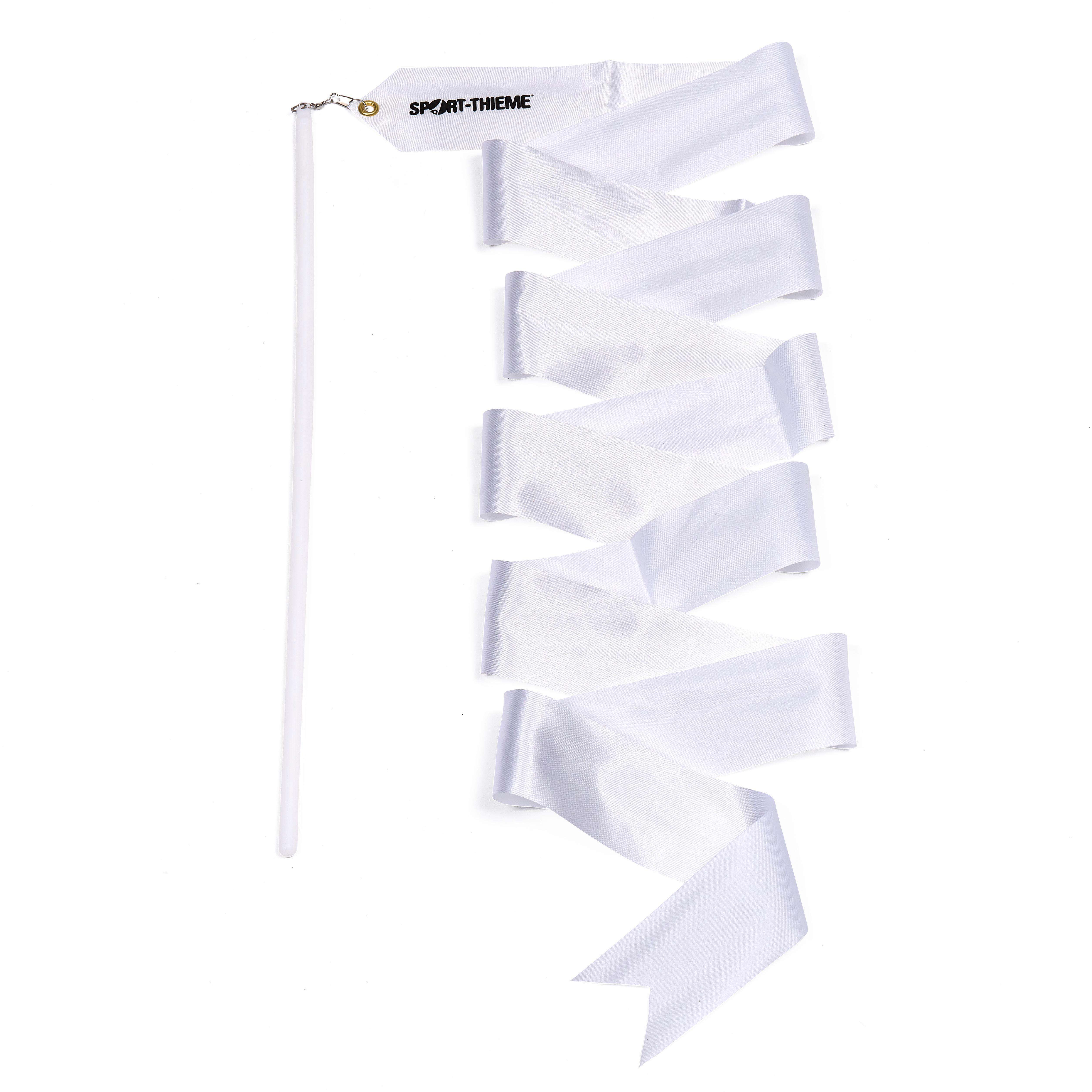 Sport-Thieme Gymnastikband mit Stab „2 m“, Weiß