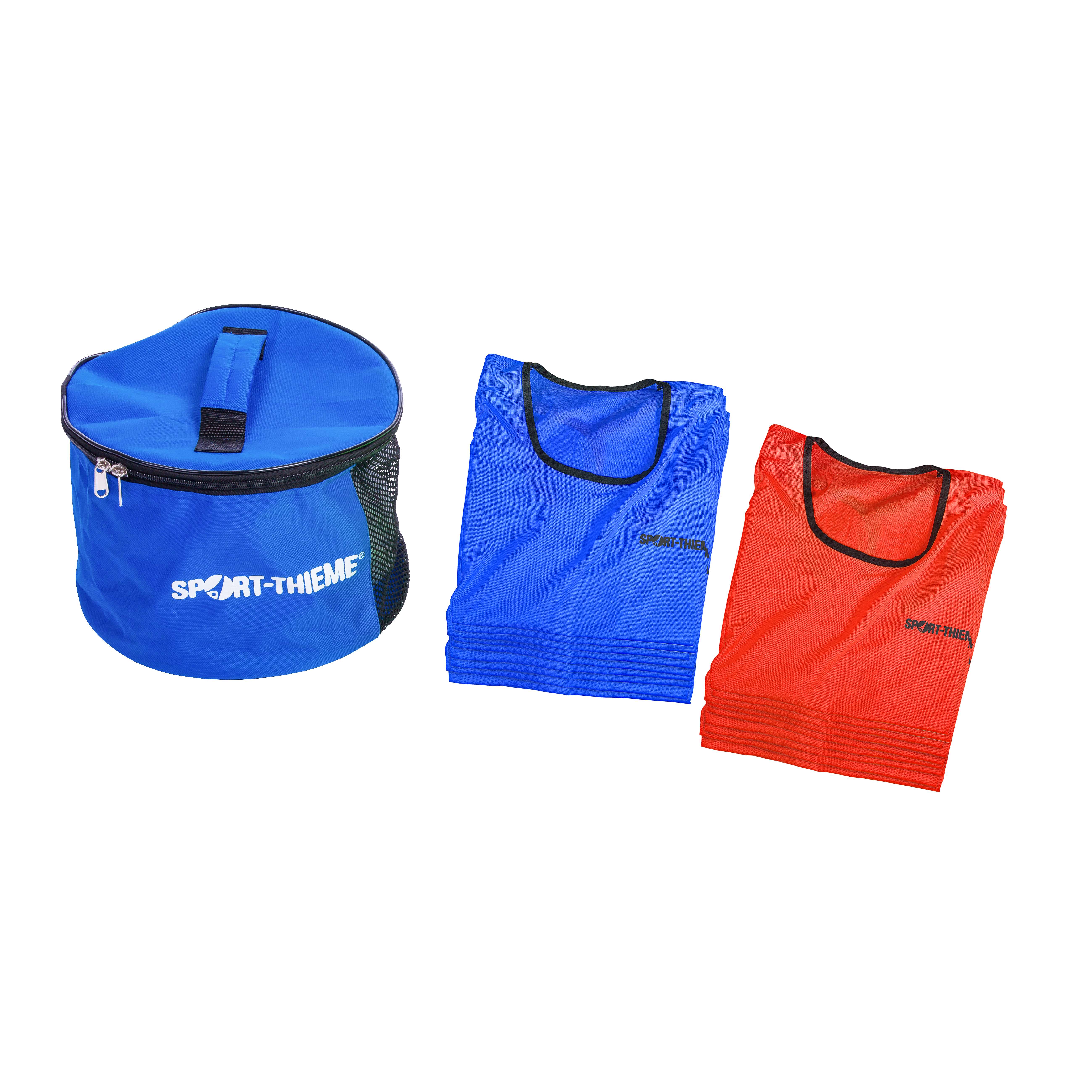 Sport-Thieme Kennzeichnungswesten-Set „Stretch Premium“, Jugendliche, Rot/Blau