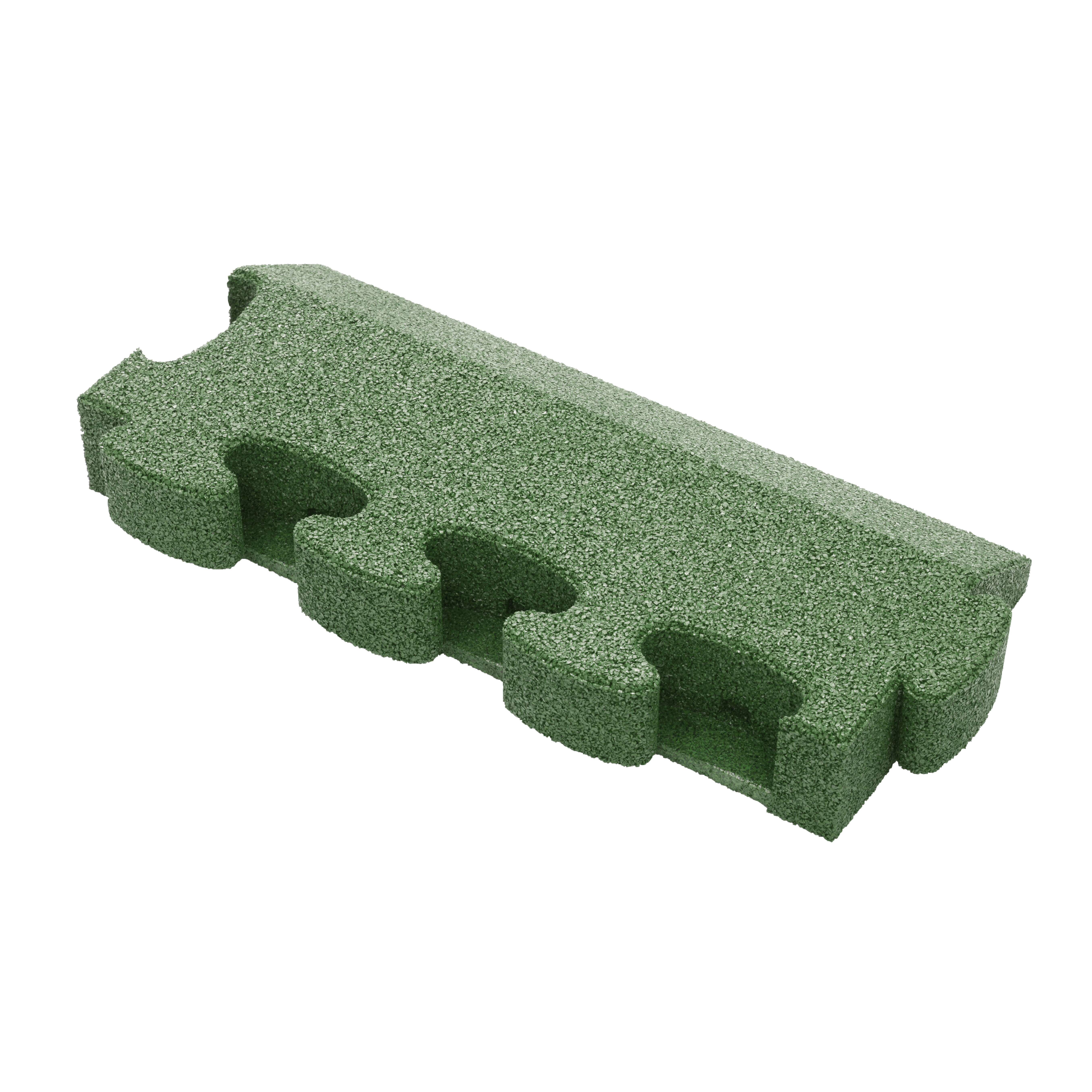 Gum-Tech Randstück „Abgeschrägt“ für Fallschutzplatten, Grün, 4,5 cm