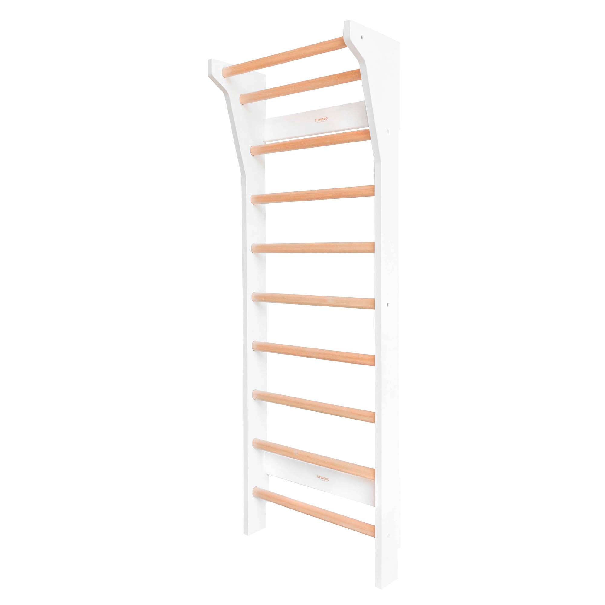 Fitwood Sprossenwand „Taimi Mini“, Weiß mit Holzsprossen