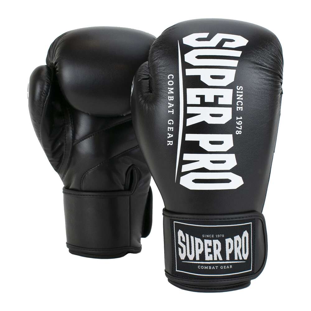 Super Pro Boxhandschuhe „Champ“, 8 oz., Schwarz-Weiß