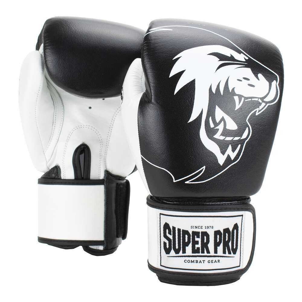 Super Pro Boxhandschuhe „Undisputed“, Größe XL, Schwarz-Weiß