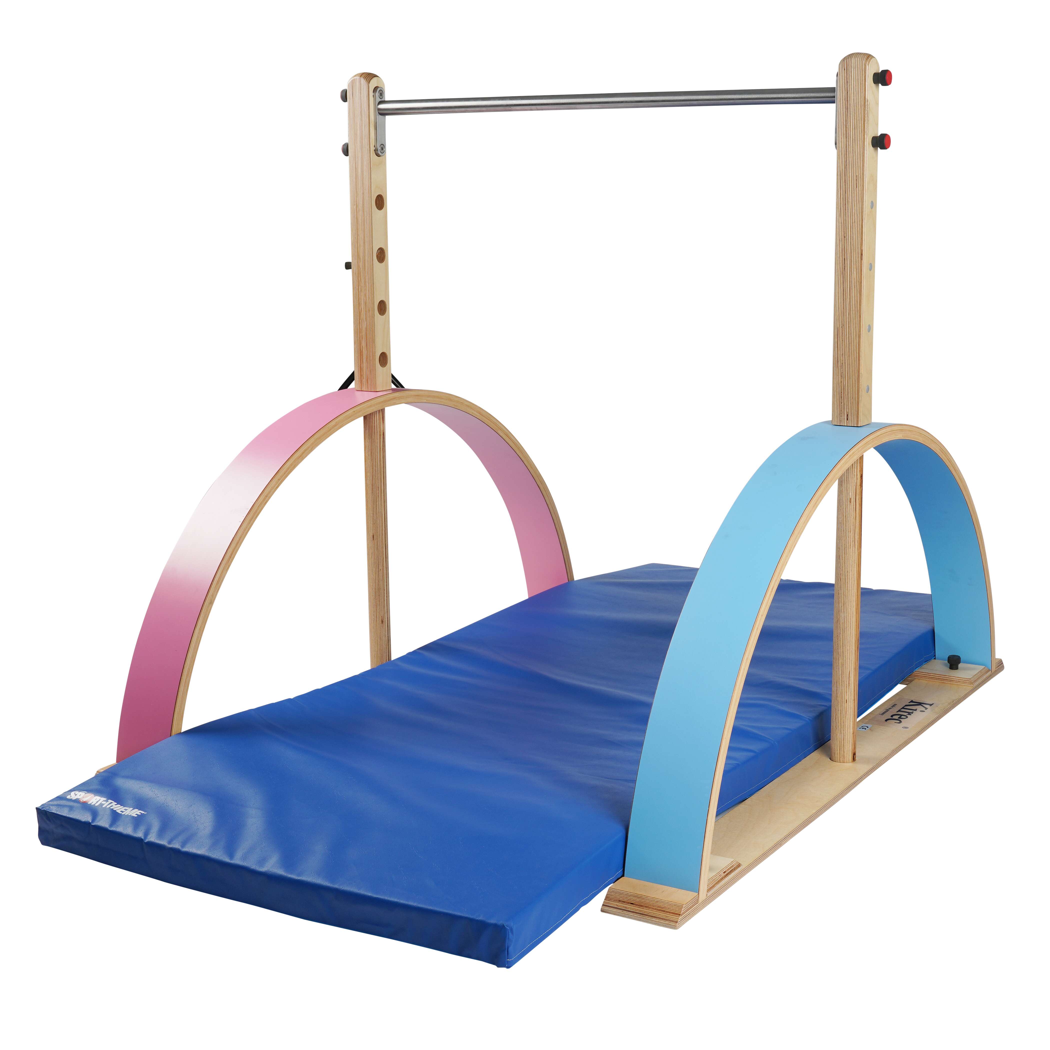 Kirec Kinder-Turnreck „Kirec“, Holz-Blau (HB 1010), Mit Fallschutz-Matte