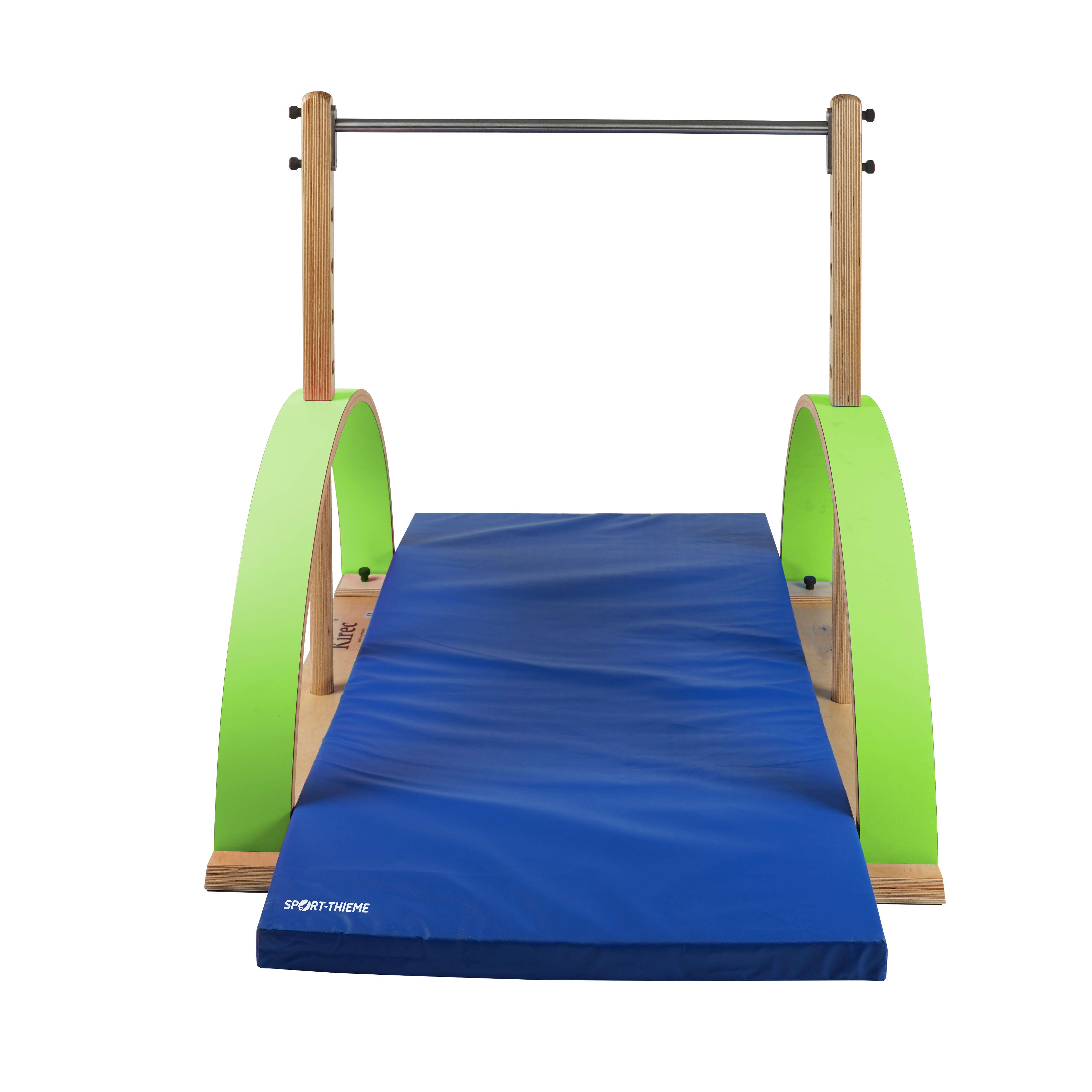 Kirec Kinder-Turnreck „Kirec“, Holz-Grün (HG1020), Mit Fallschutz-Matte