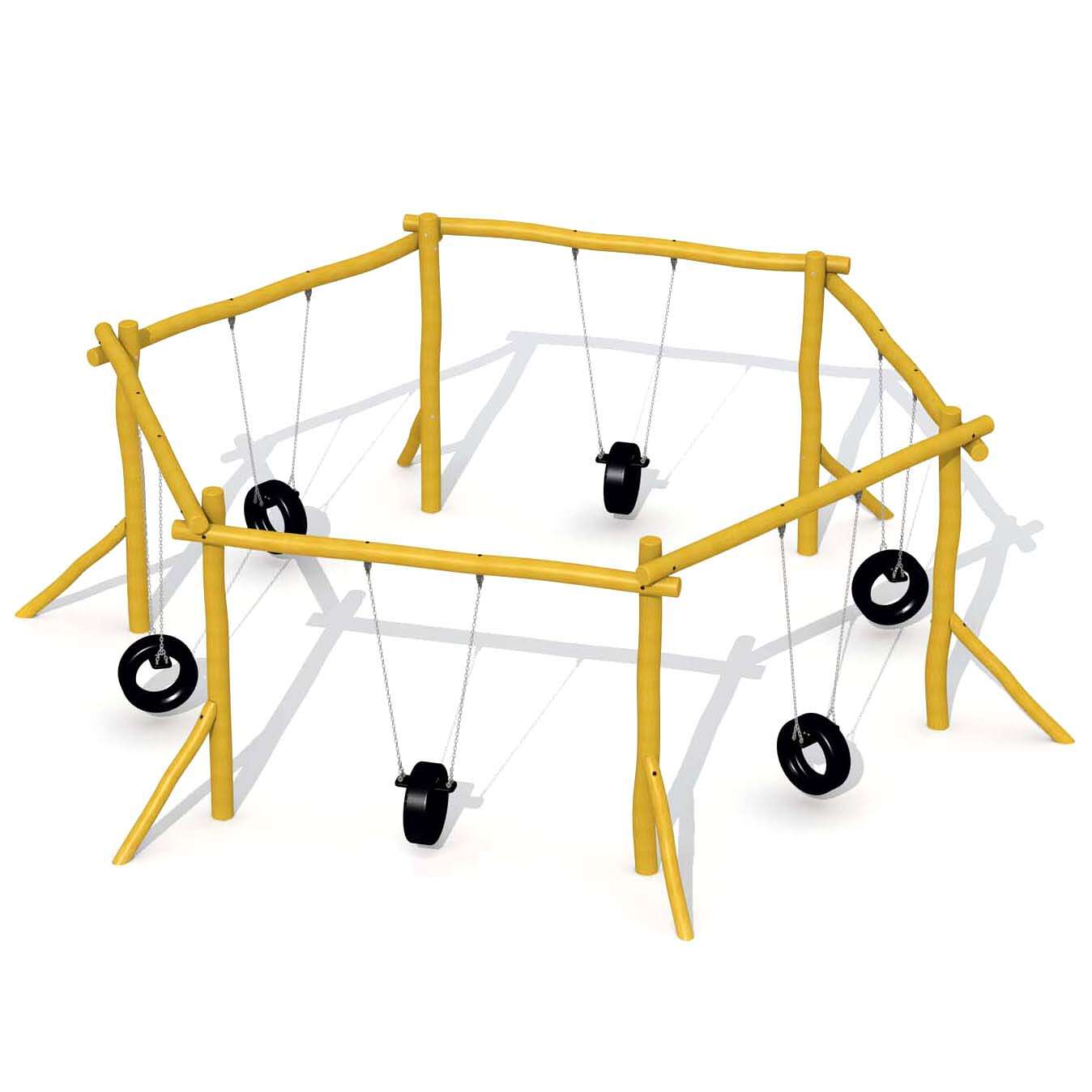 Europlay Schaukelanlage Schaukelkreis „Sechskant“, Reifensitze