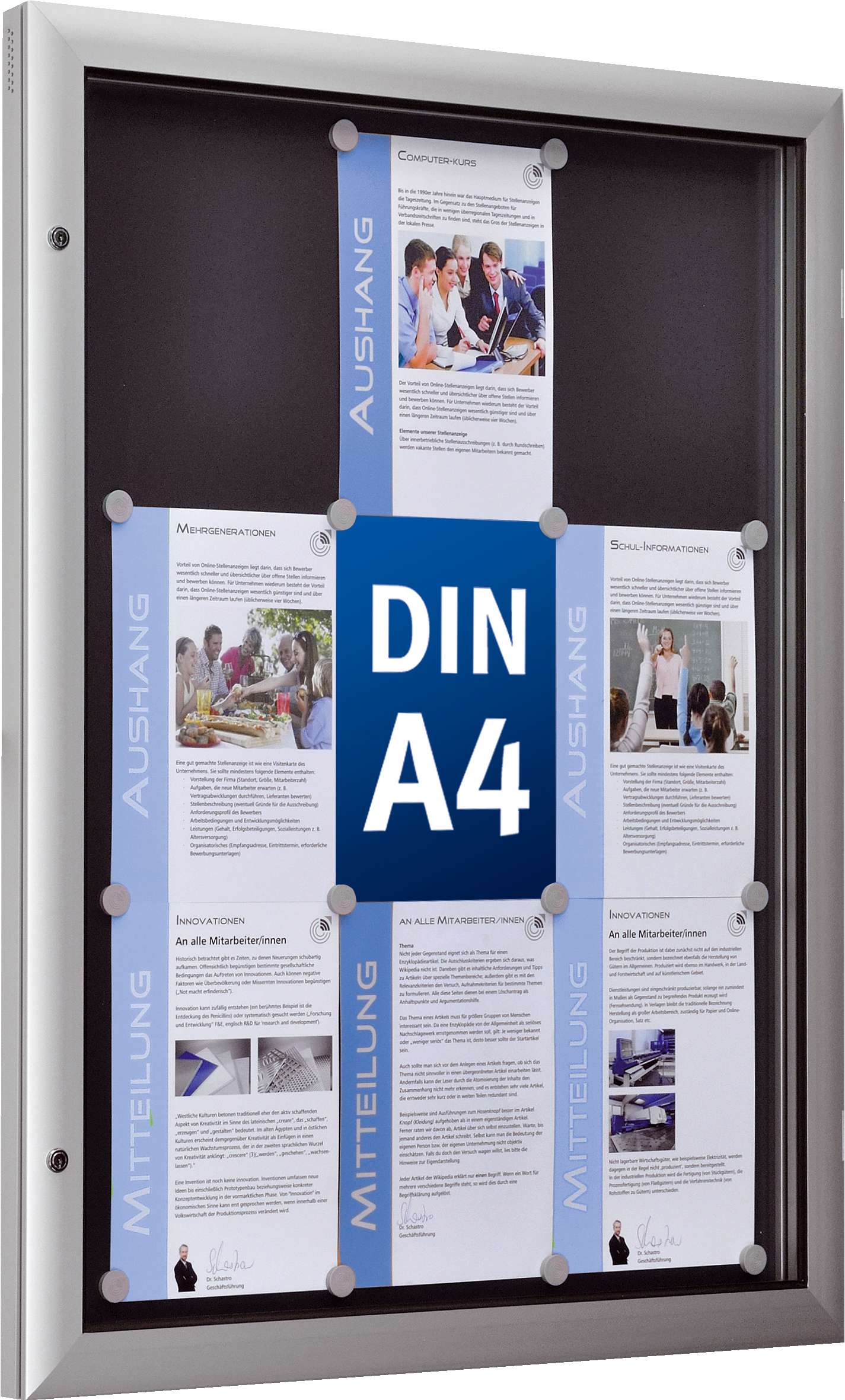 Schaar Design Flachschaukasten „Hochformat“, 540x800x43 mm, Rückwand: Anthrazit