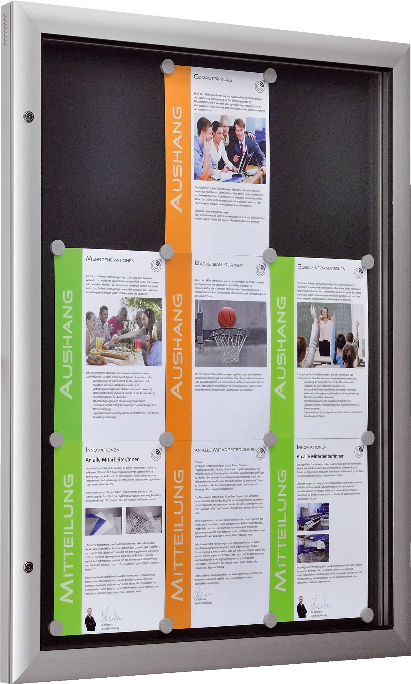 Schaar Design Flachschaukasten „Hochformat“, 800x1025x43 mm, Rückwand: Weiß
