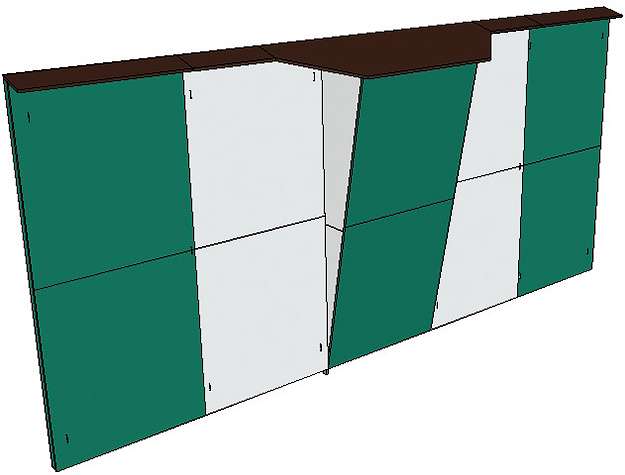 Boulderwand-Bausatz „Outdoor Sport“, Höhe 2,98m, 620 cm, Mit Überhang