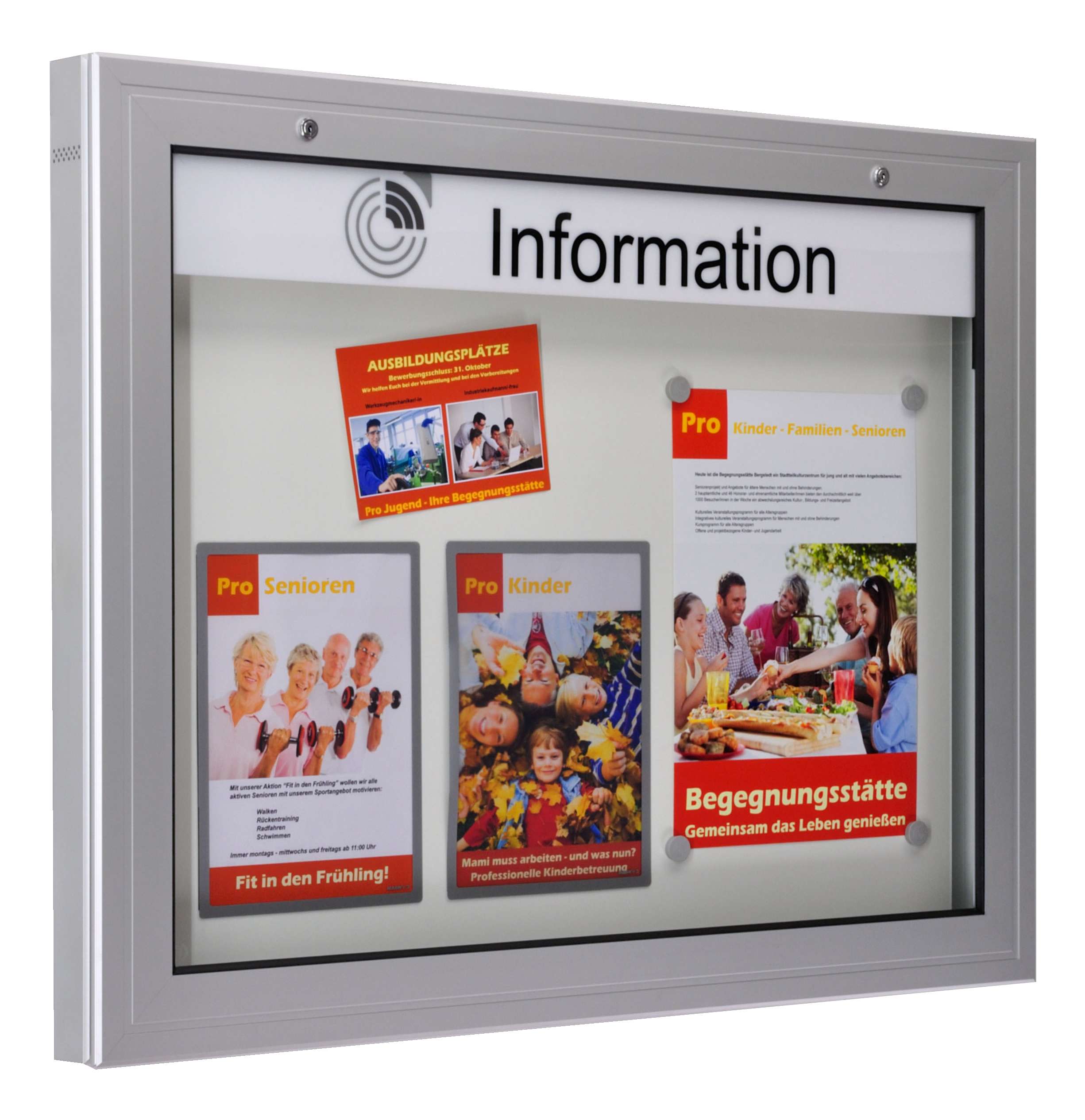 Schaar Design Schaukasten „K-Serie“, Querformat, 1025x800x75 mm, Rückwand: Weiß