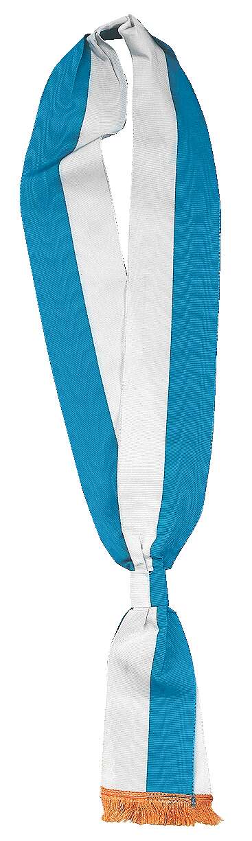 Schärpe, Blau-Weiß, 7,5×190 cm