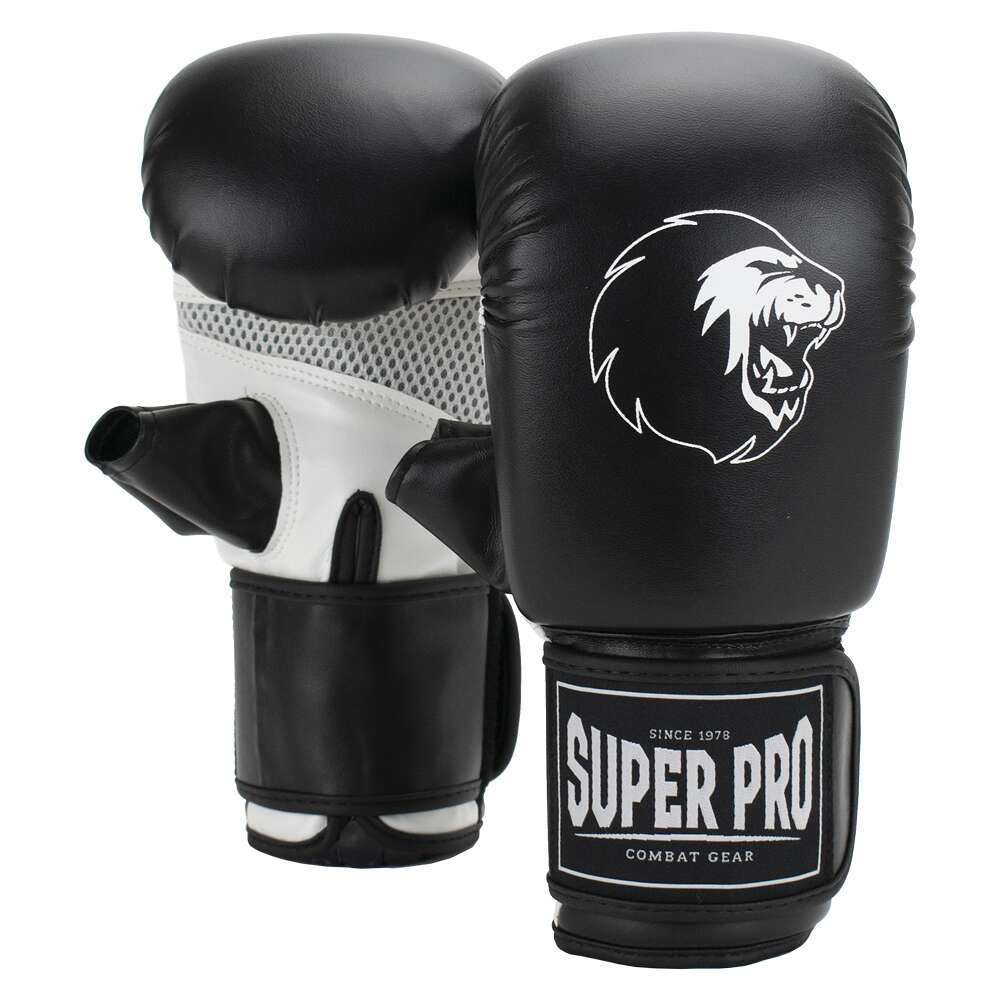 Super Pro Boxhandschuhe „Victor“, L, Schwarz-Weiß