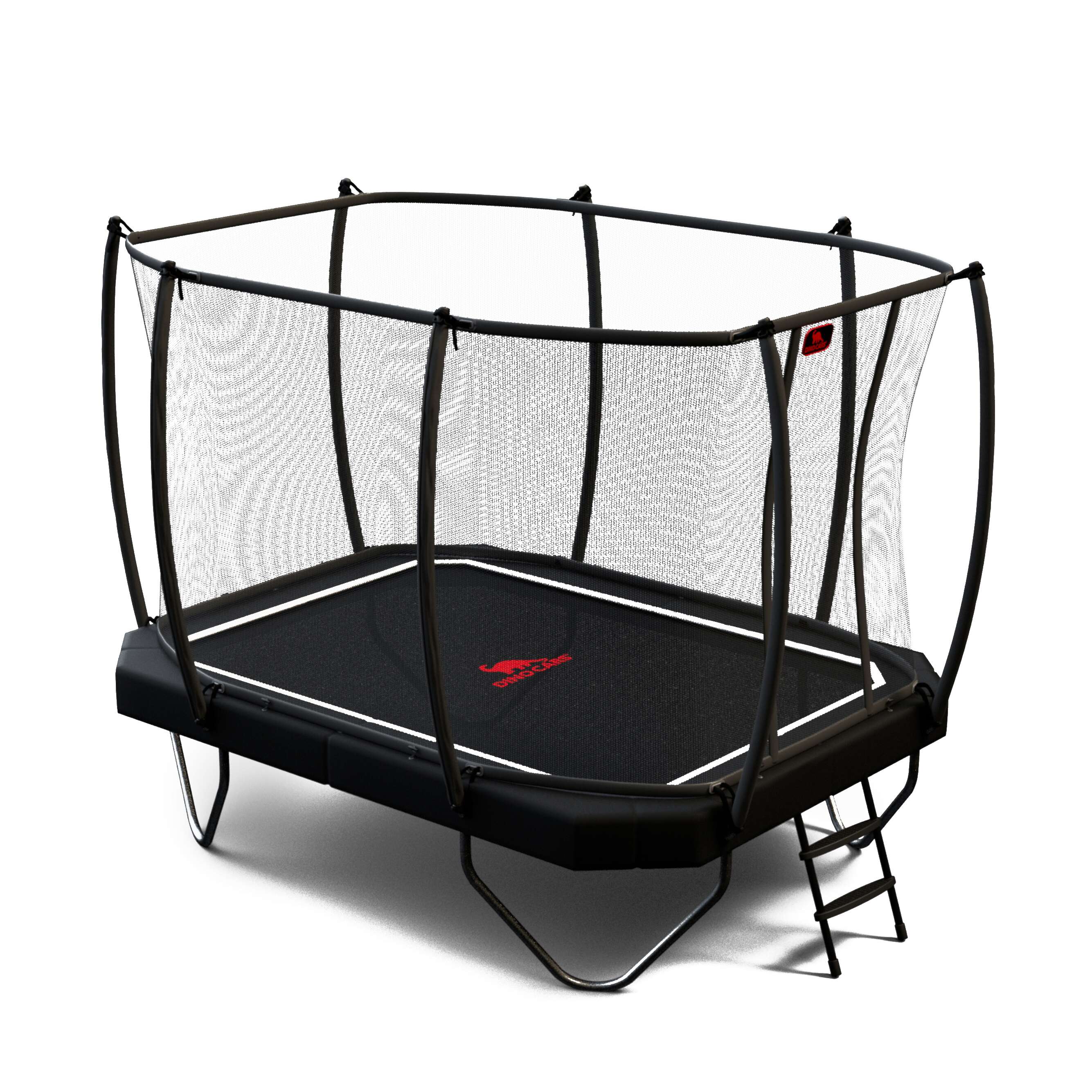 Dino Cars Trampolin inkl. Sicherheitsnetz und Leiter, 305×225 cm