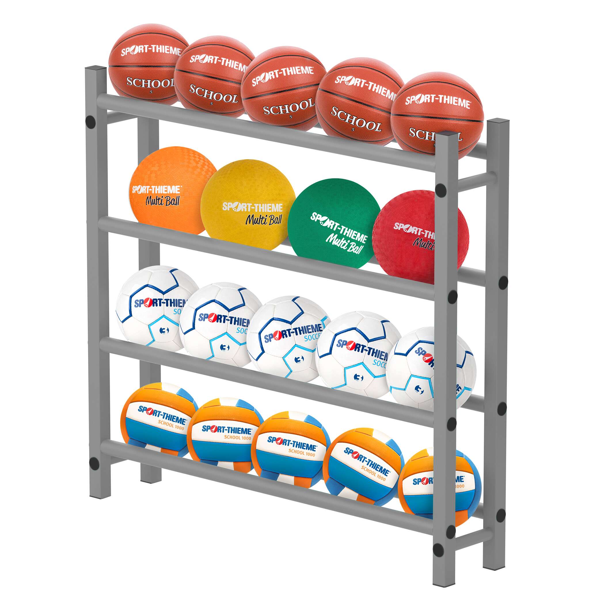 Sport-Thieme Ballregal „Team“ by Vendiplas, Grau