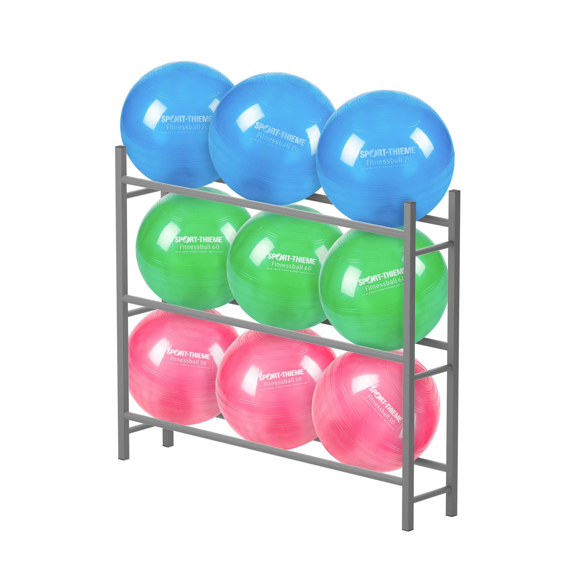Sport-Thieme Ballregal „Gymnastik“ by Vendiplas, Grau
