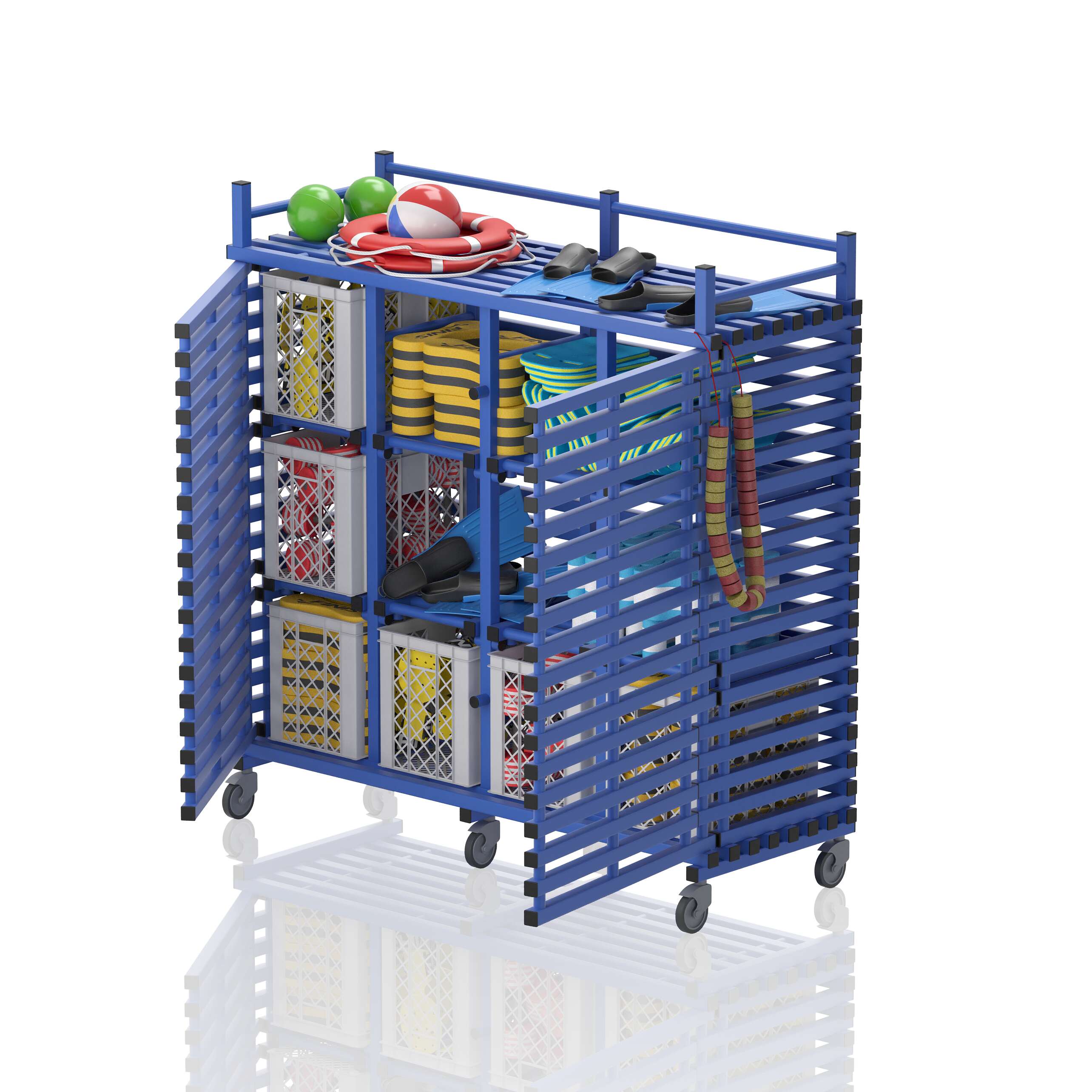 Sport-Thieme Regalwagen „12 Fächer“ by Vendiplas, Blau