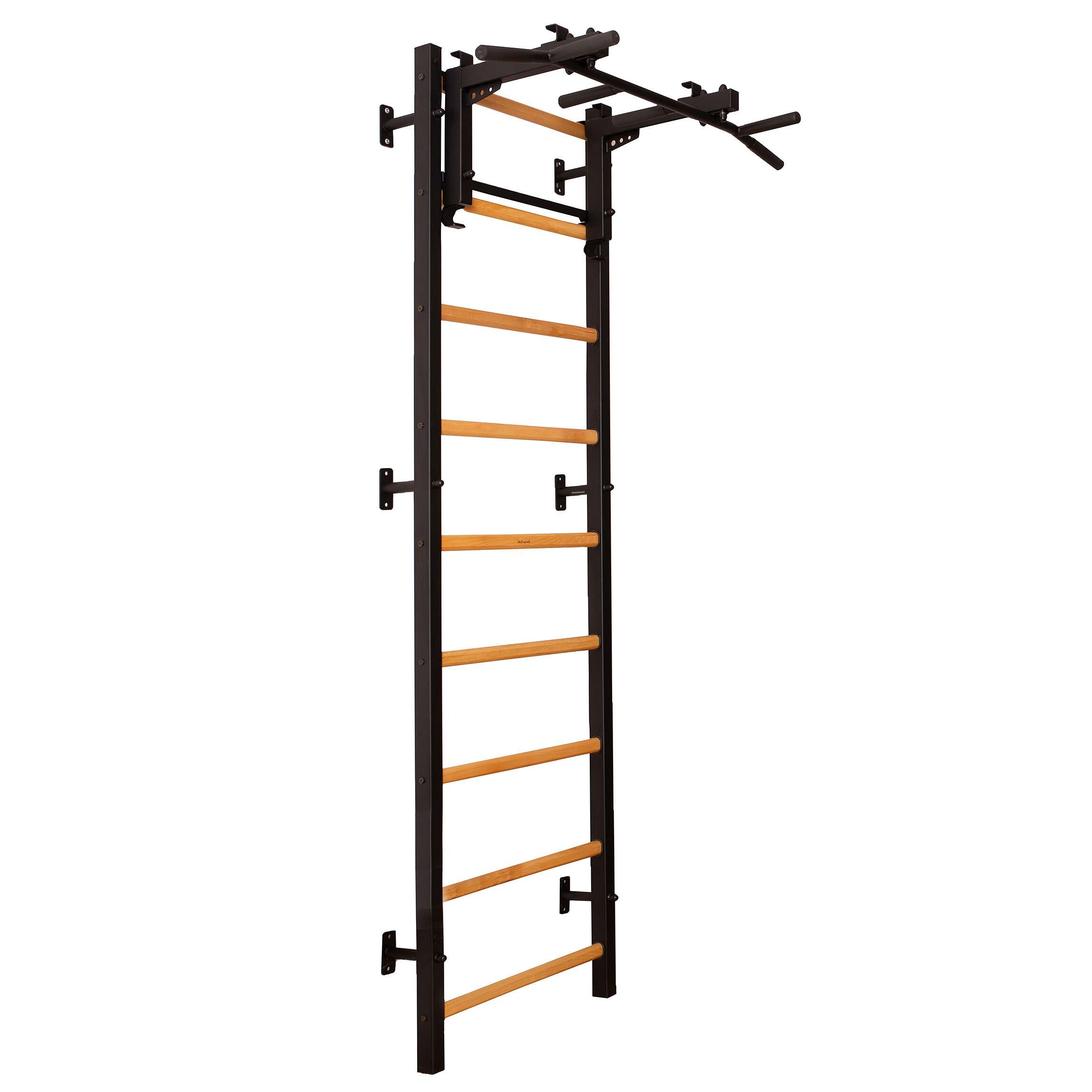 BenchK Sprossenwand „731“, mit Klimmzugstange, 731B, Schwarz