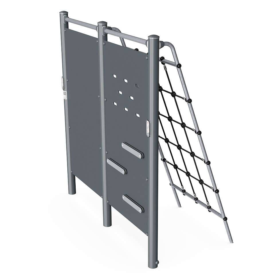 Kompan Outdoor-Fitnessgerät „Hinderniswand mit Kletternetz“