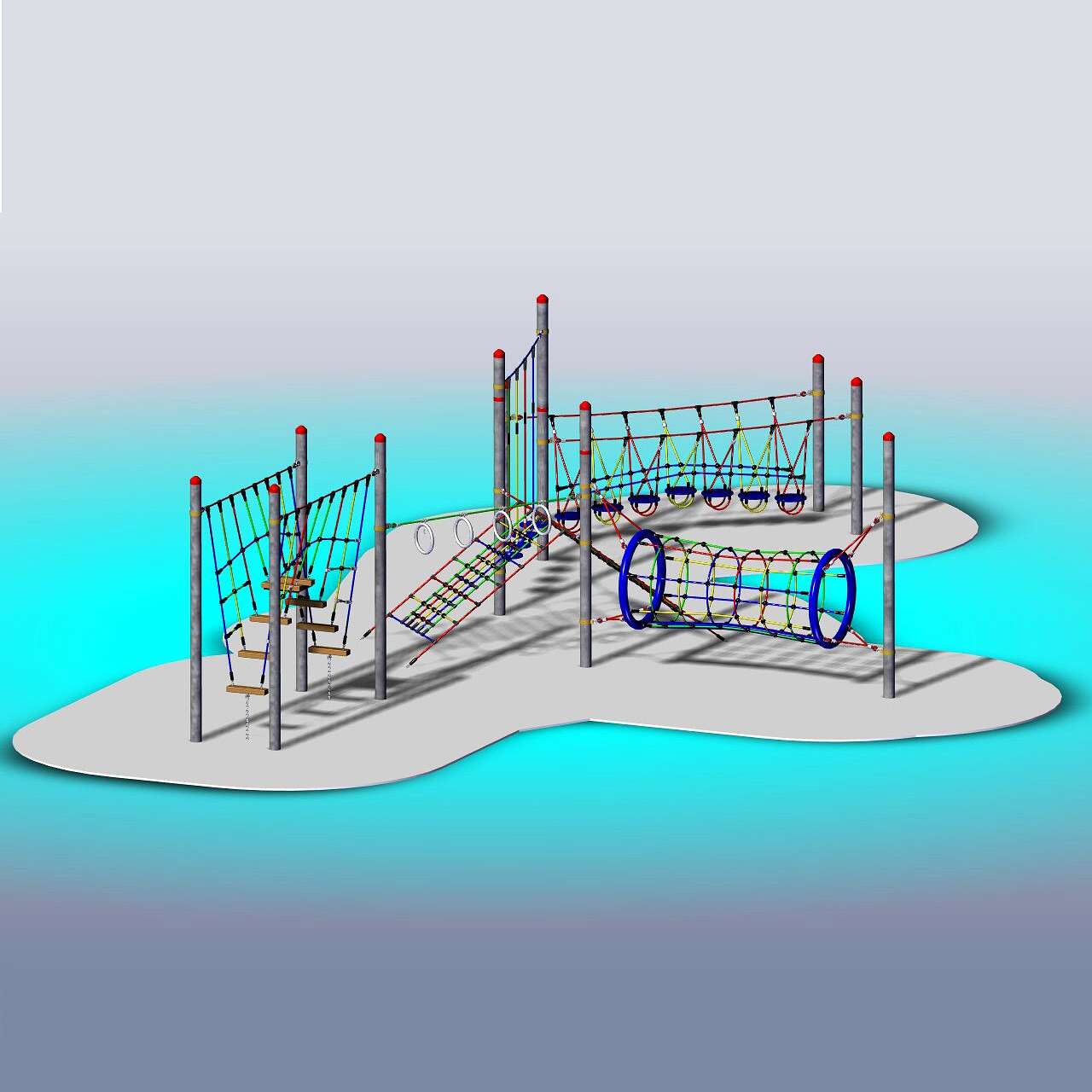 Huck Seiltechnik Vario-Kletterpark-Set „Adventure“