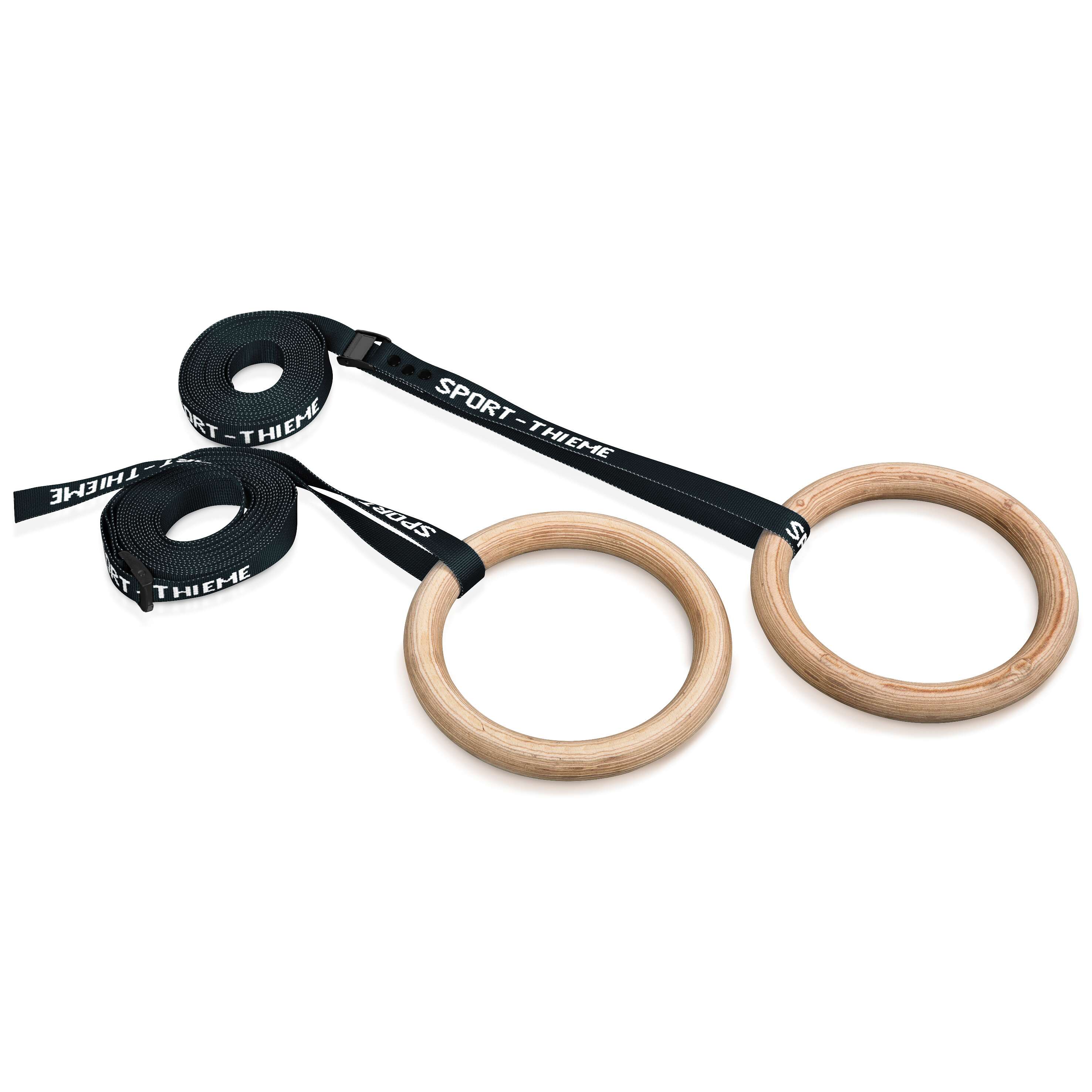 Sport-Thieme Turnringe-Set „Indoor“, Schwarz, Erwachsene
