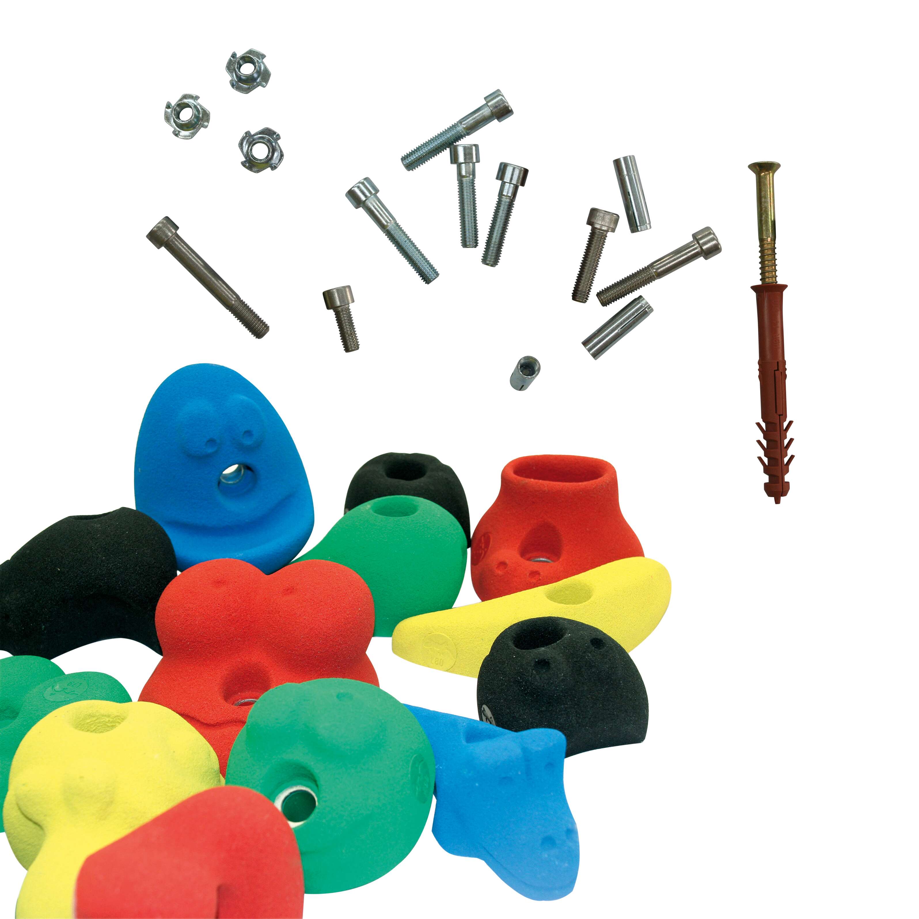 OnTop Klettergriff-Set „Premium II“, Mit Befestigungsmaterial für Outdoor-Kletterwand