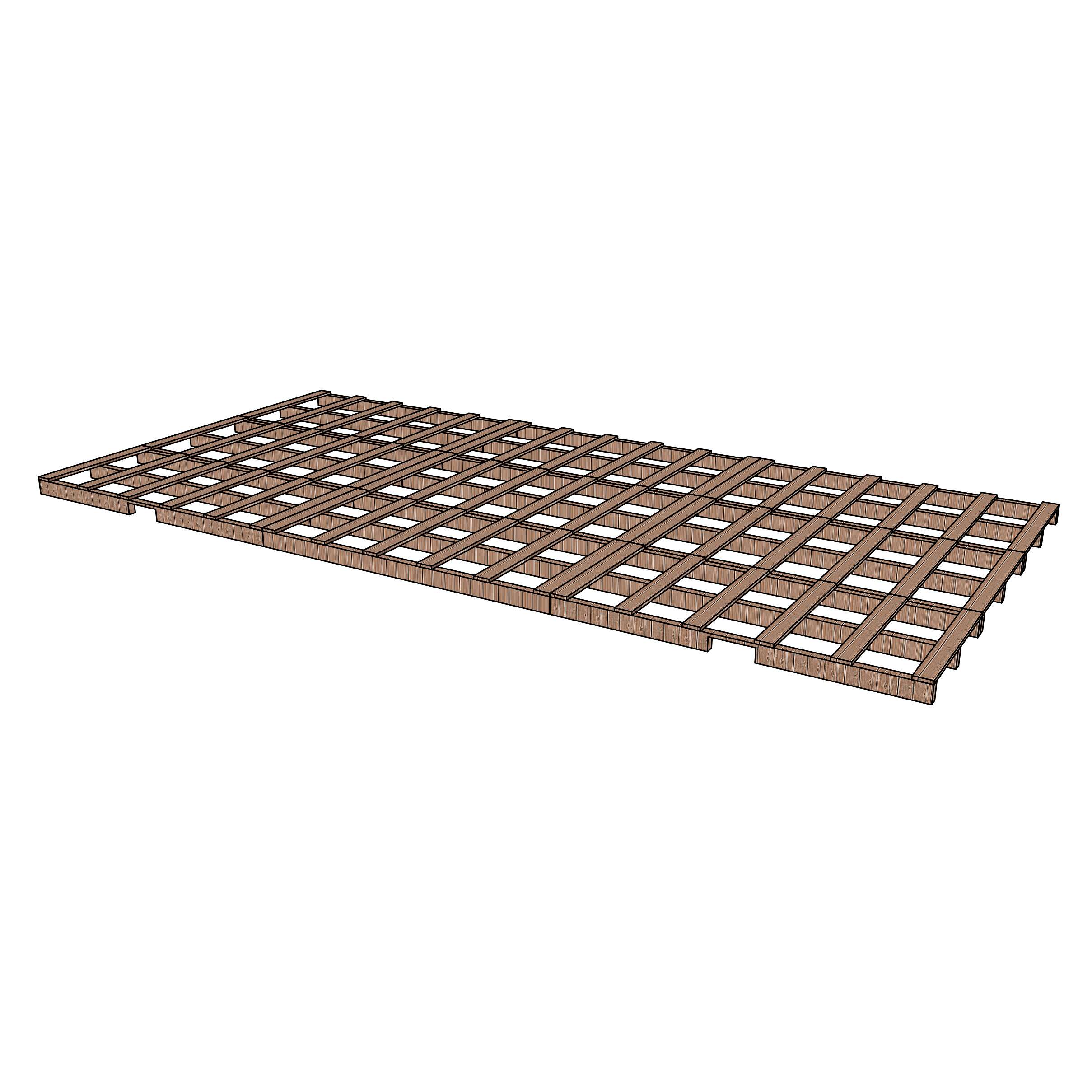 Sport-Thieme Lattenrost „Holz“, 600×300 cm, Ohne Stützbügel