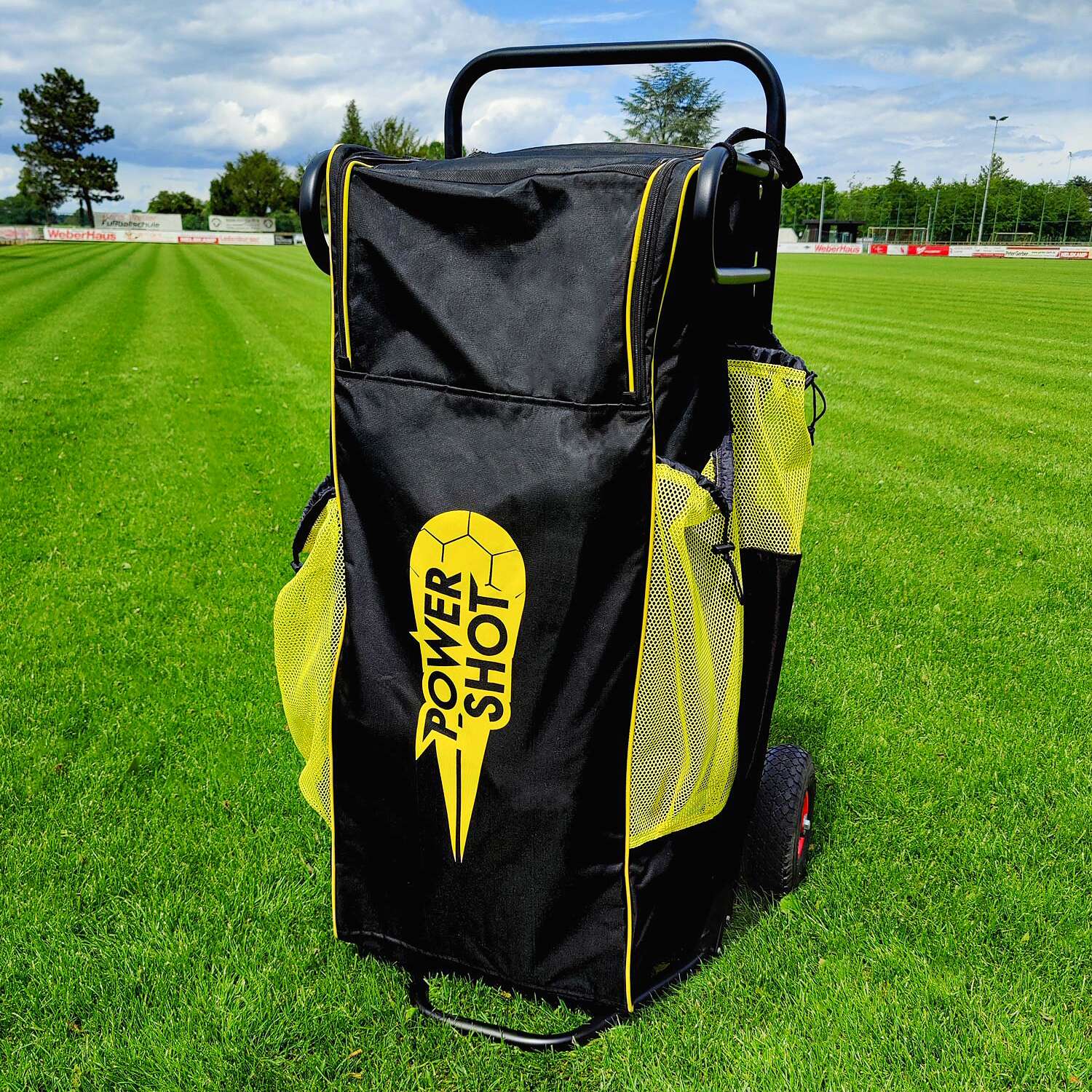 Powershot Transportwagen „Fußball“, Gelb-Schwarz