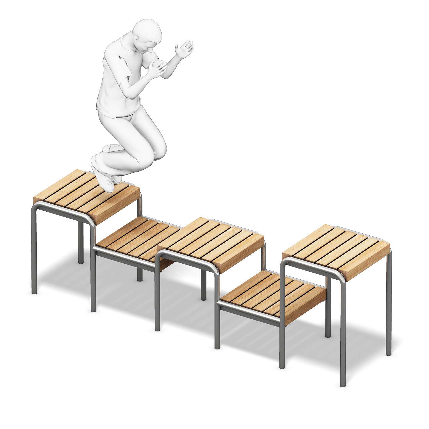 Playparc Calisthenics-Anlage „Squat-Plattform“, Pro