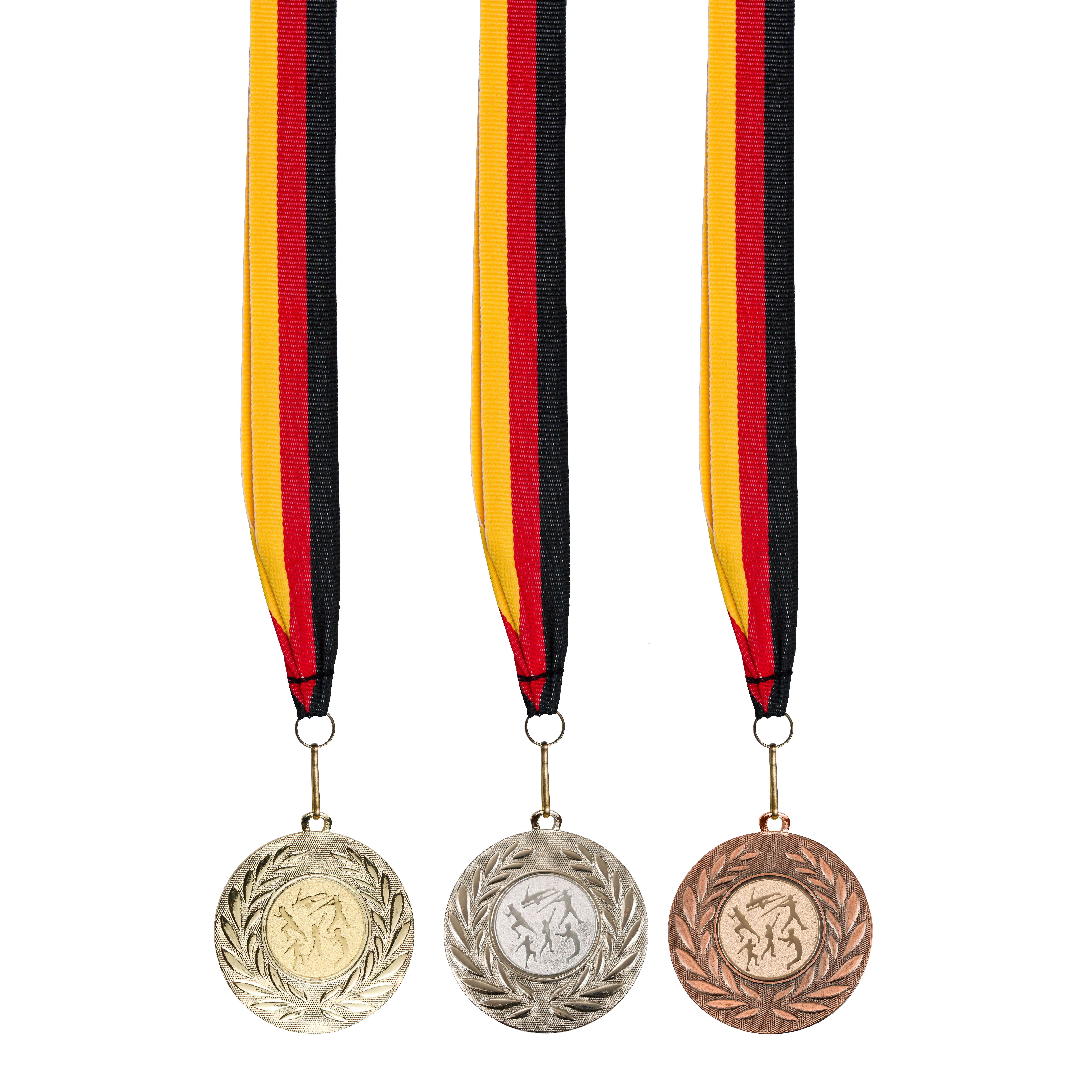 Medaillen-Set „Sieger“, Gold, Set mit 25 Medaillen